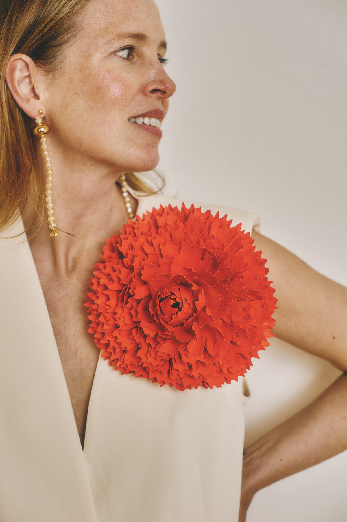 Broche Clavel Rojo