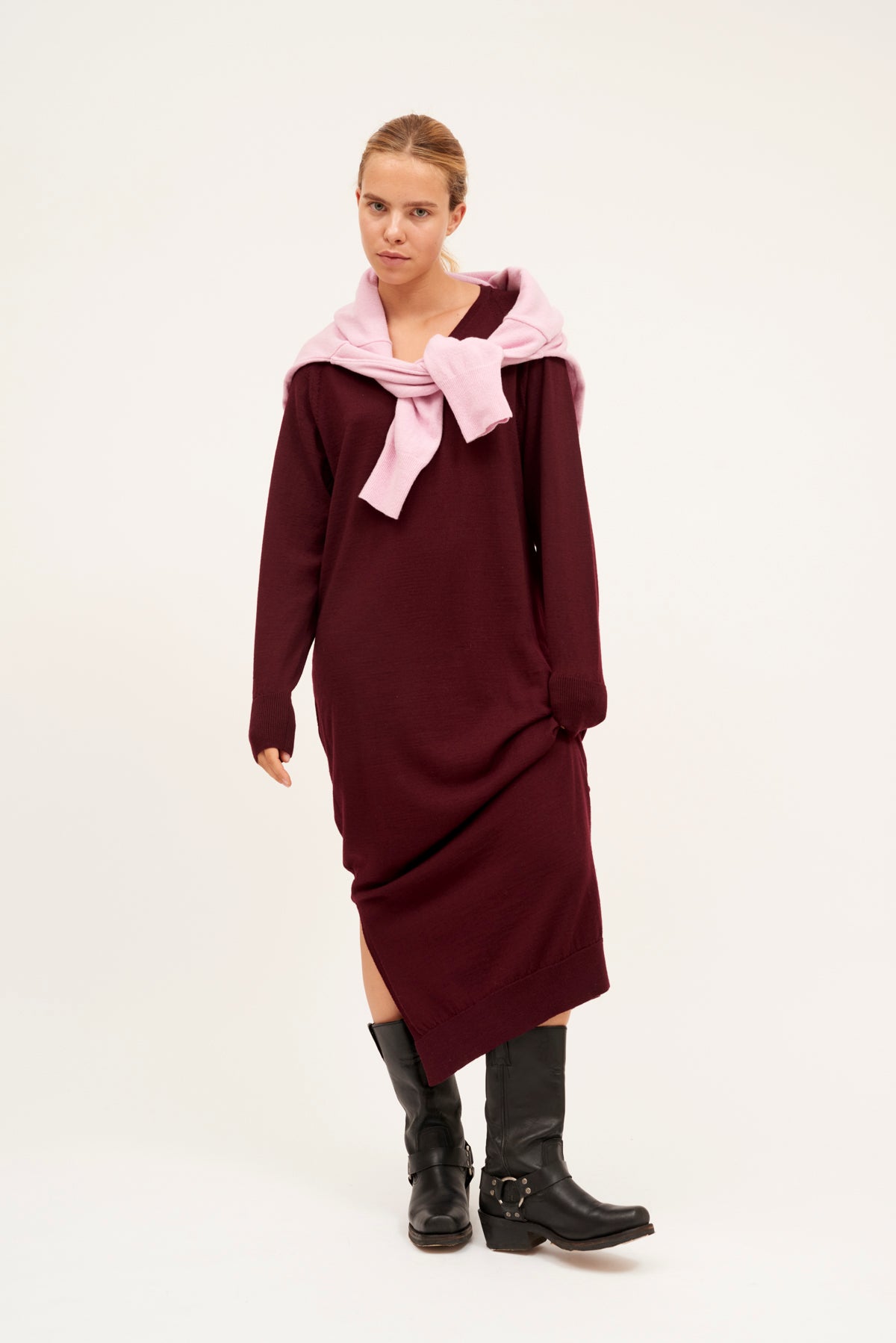 VESTIDO PUNTO ERIN GRANATE