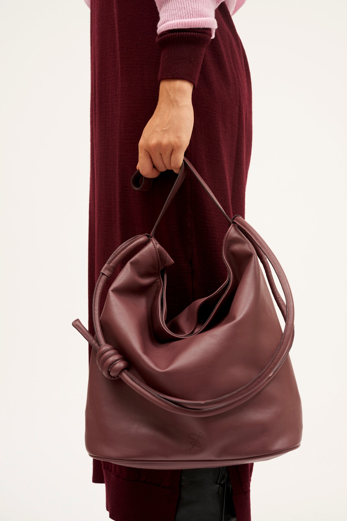 BOLSO CUBO L BURGUNDY