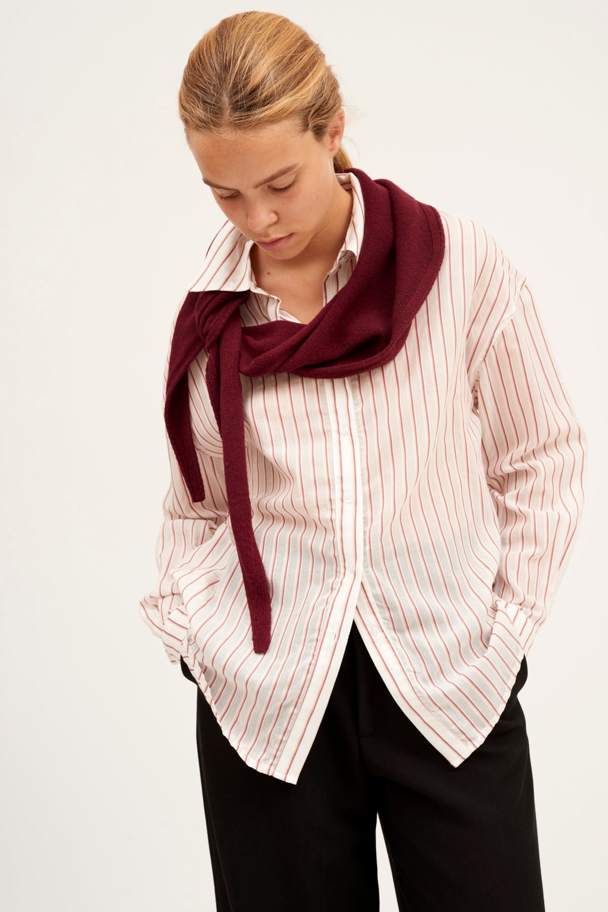 CAMISA TILDA RAYAS ROSA