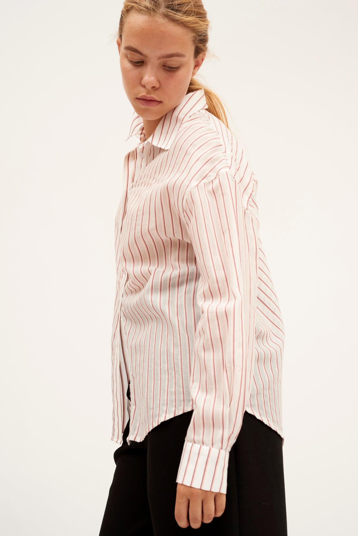 CAMISA TILDA RAYAS ROSA