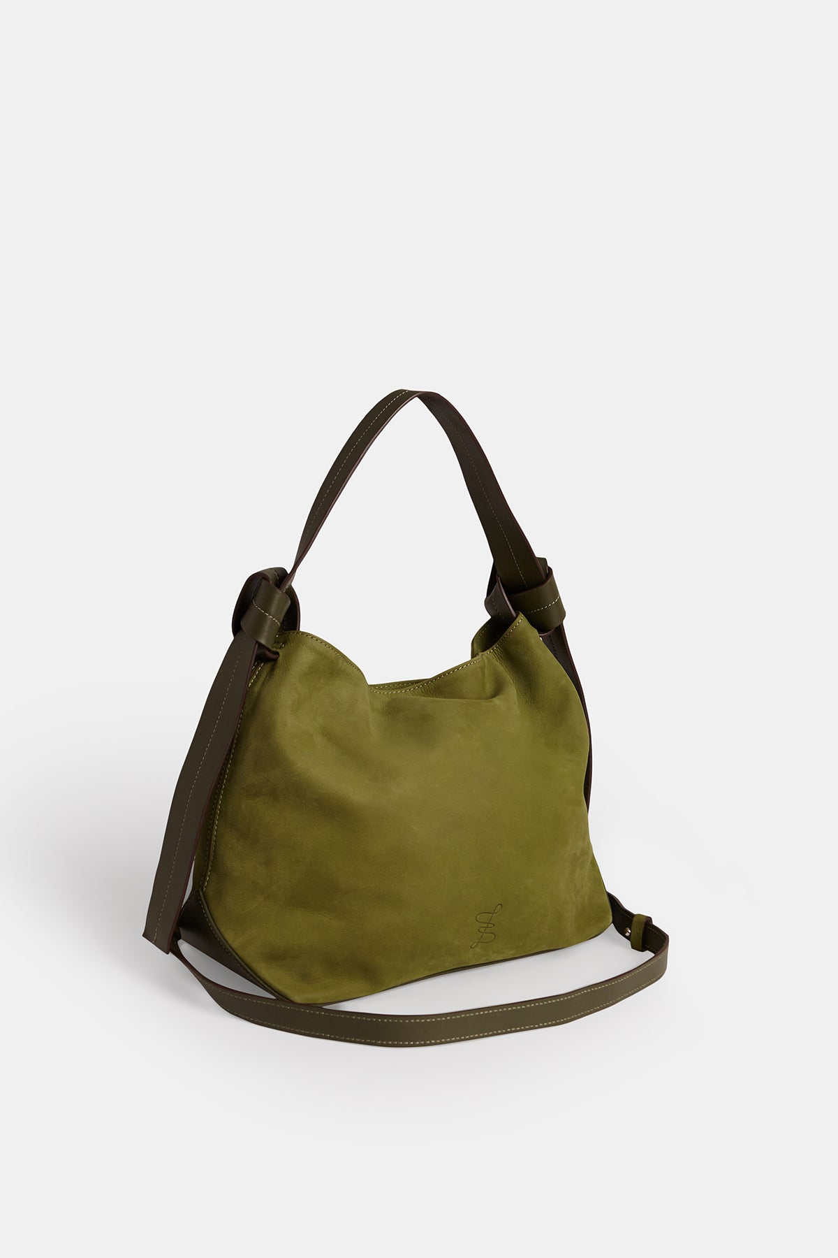BOLSO NUDO M NOBUK OLIVA