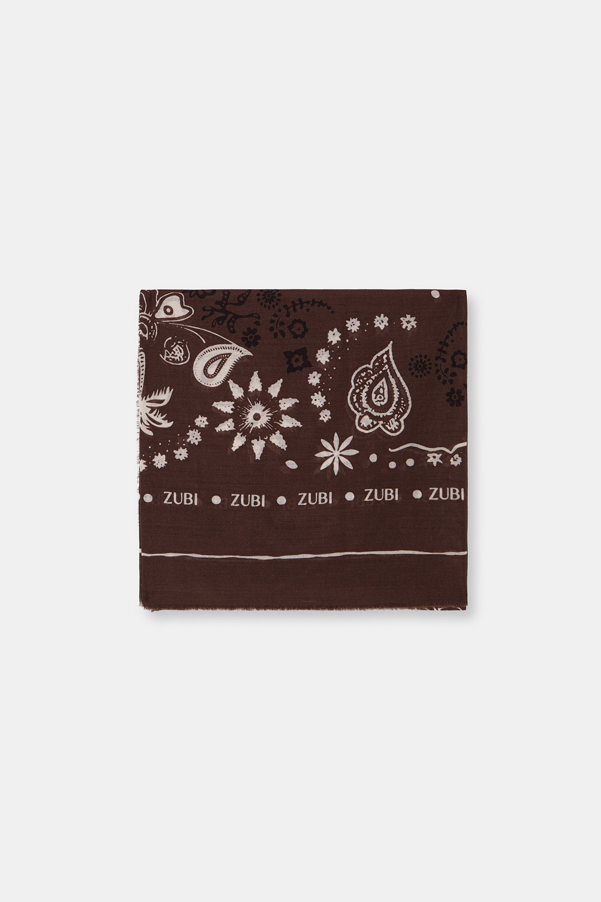 PAÑUELO LANA BANDANA MARRON