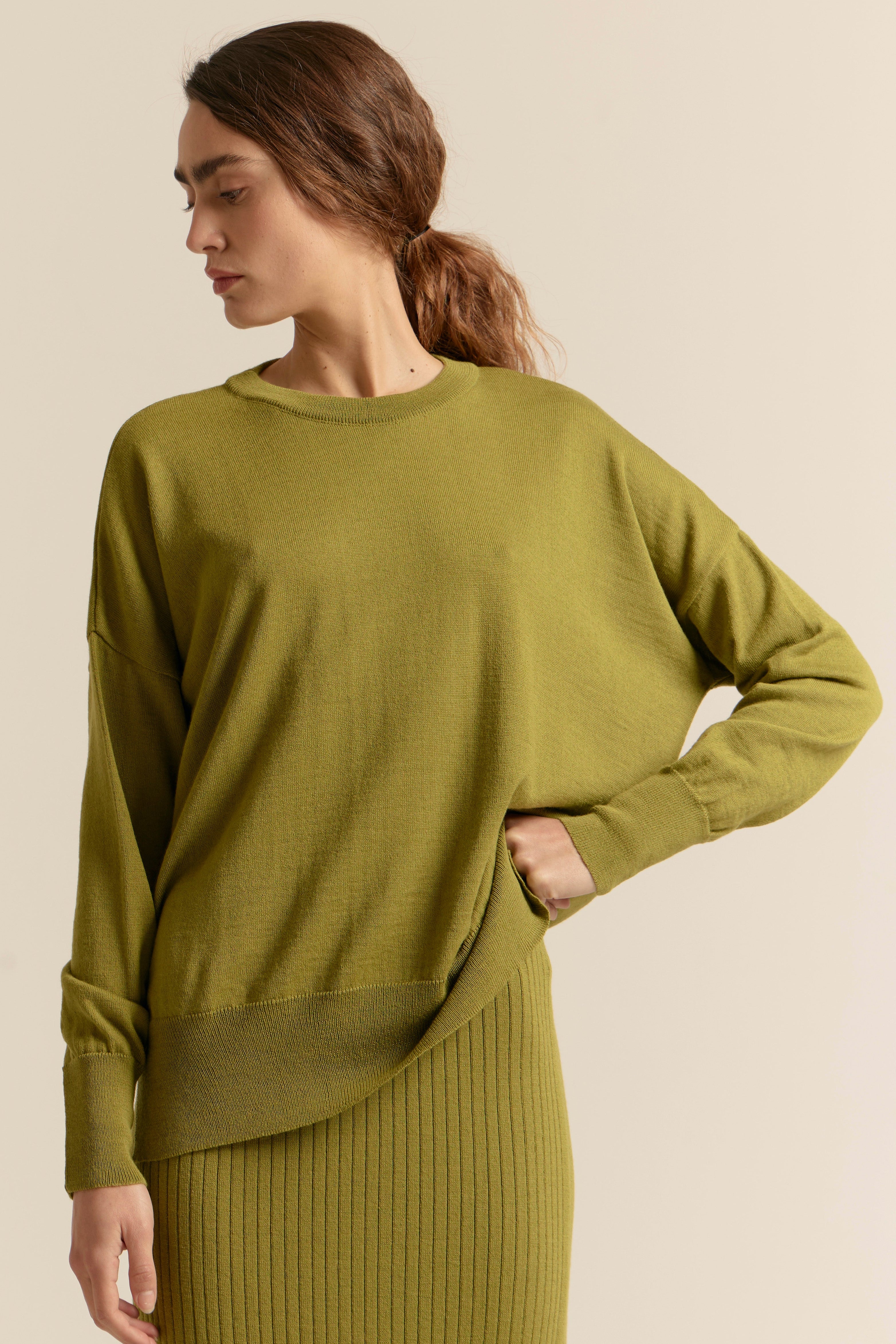 JERSEY PISCO PUNTO LISO VERDE