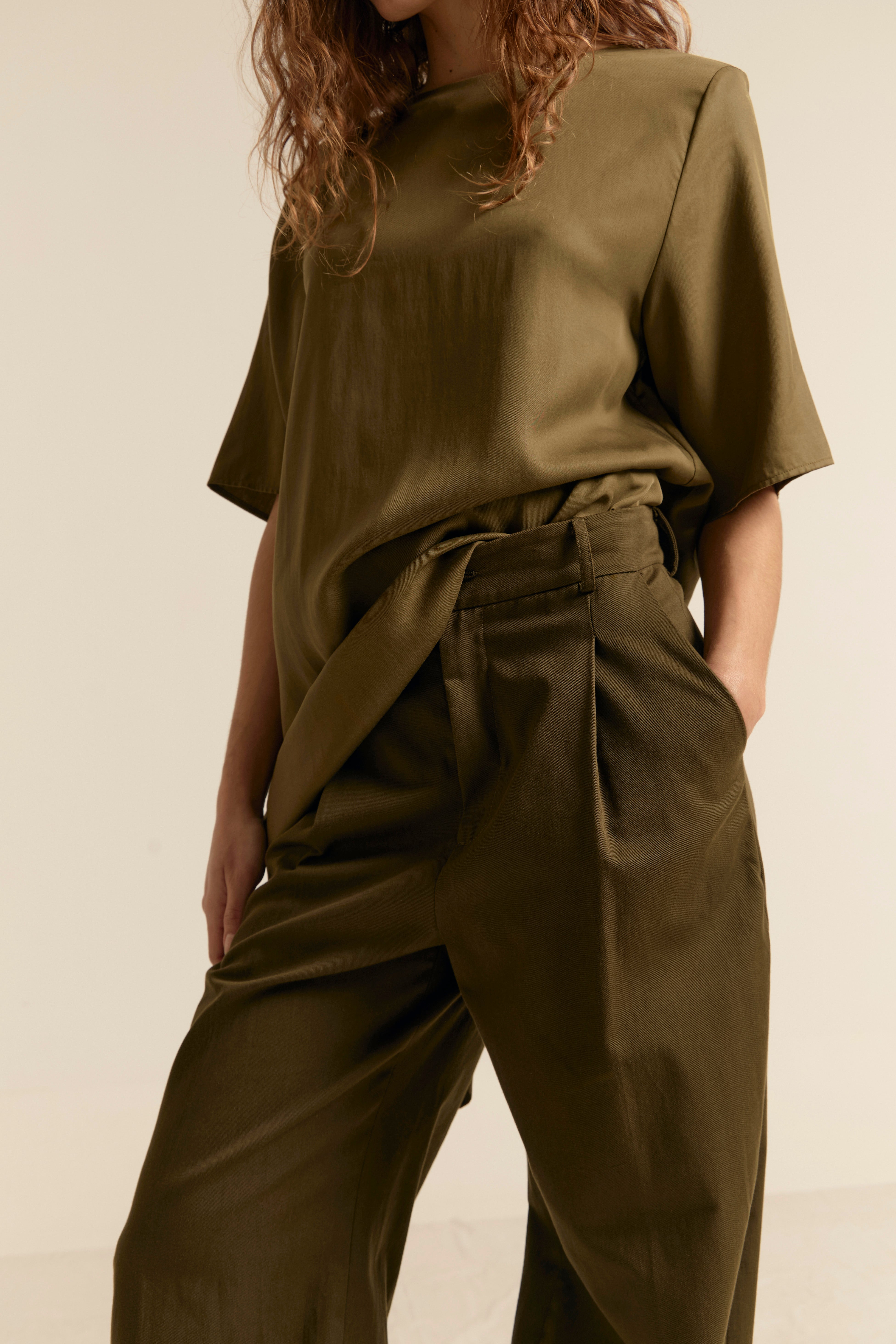 PANTALÓN ANNIE ALGODON VERDE