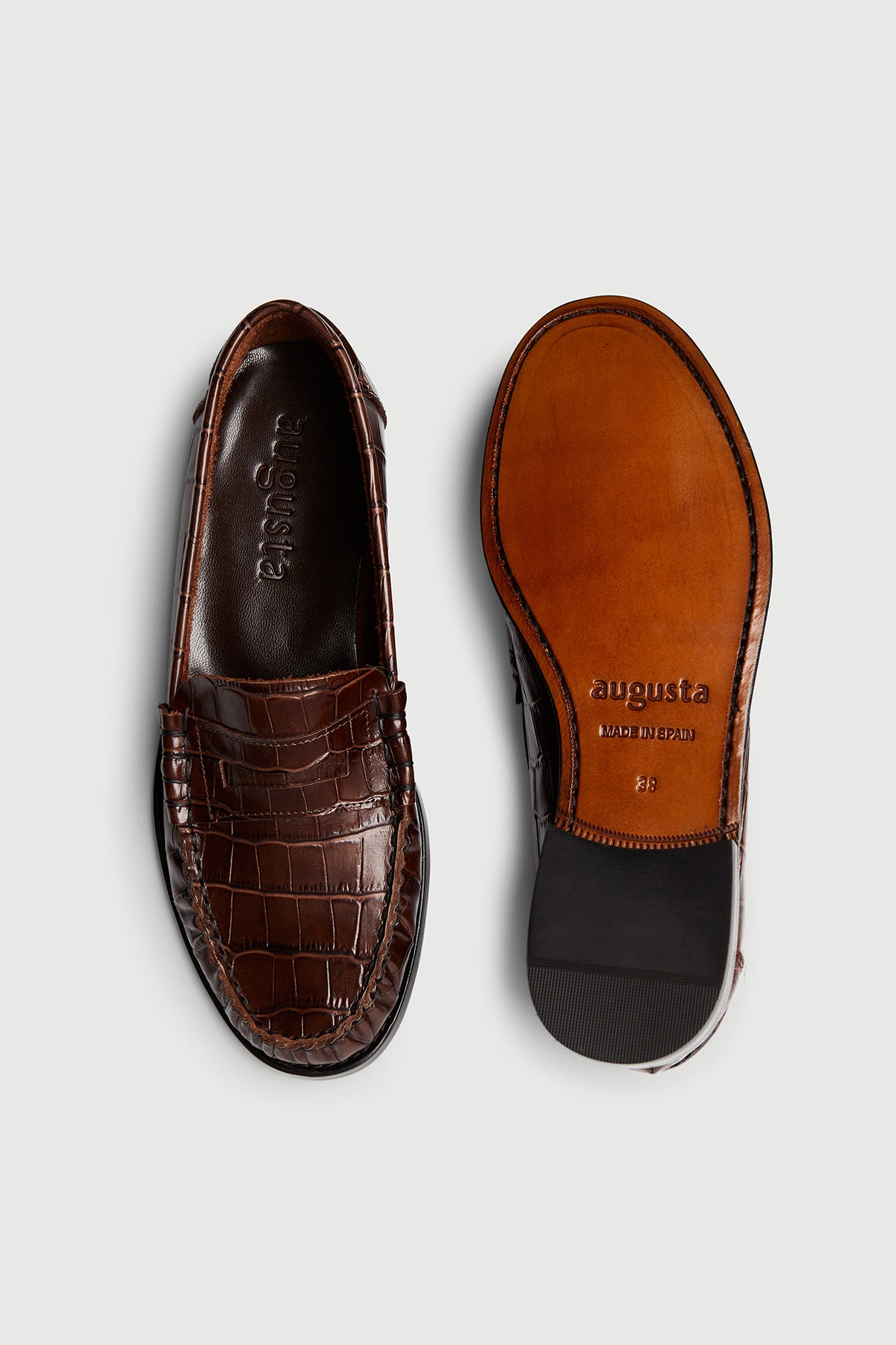 MOCASÍN CROCO MARRÓN