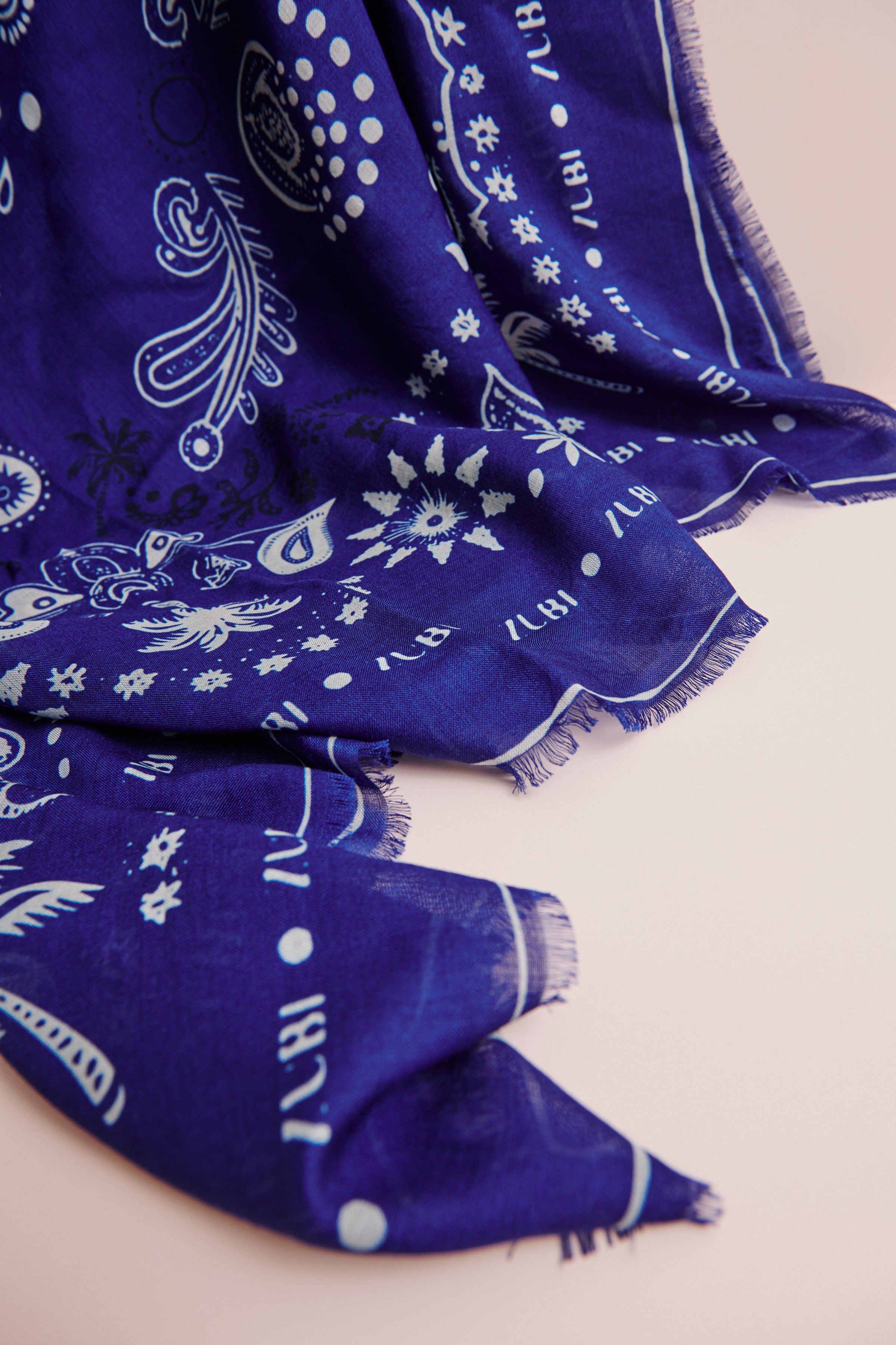 PAÑUELO LANA BANDANA AZUL