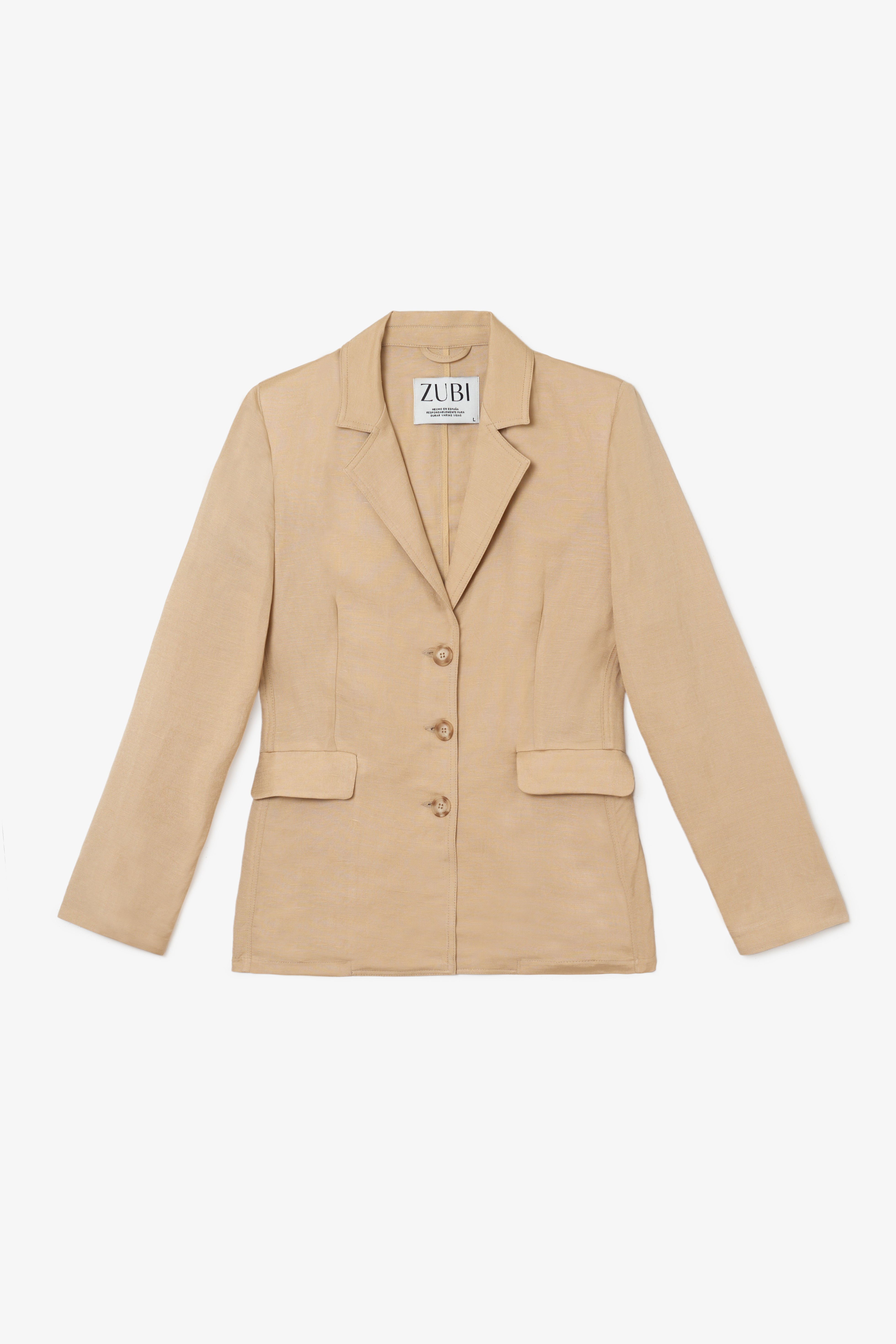 Essaouira Beige Linen Blazer