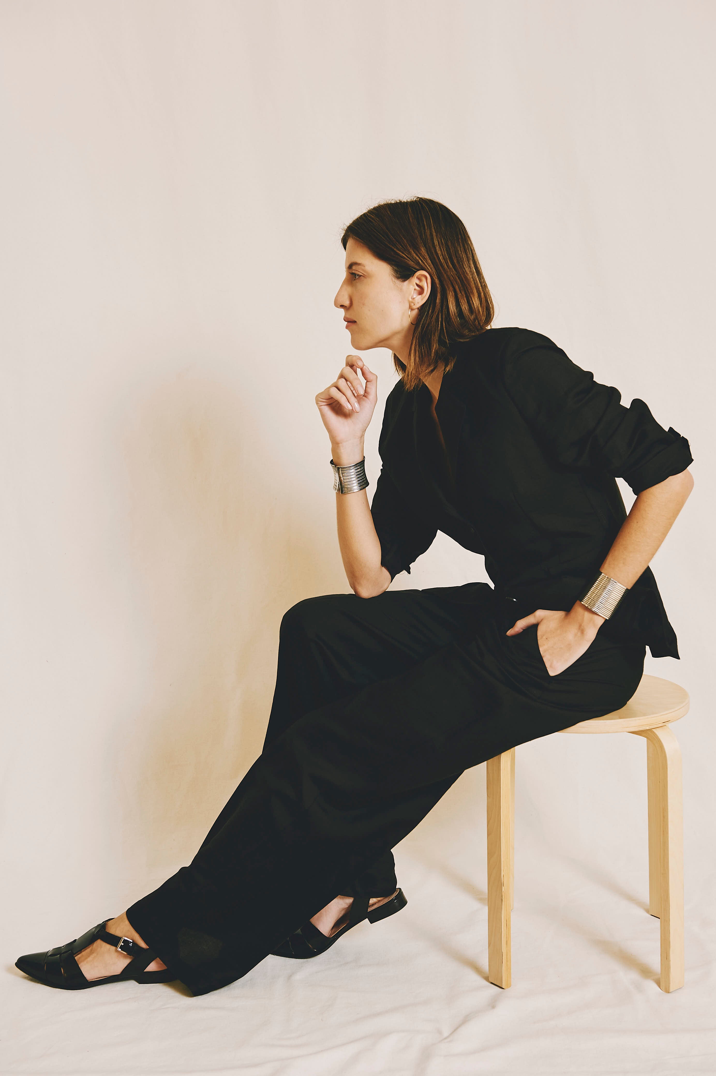 Pantalón Anette Lino Negro