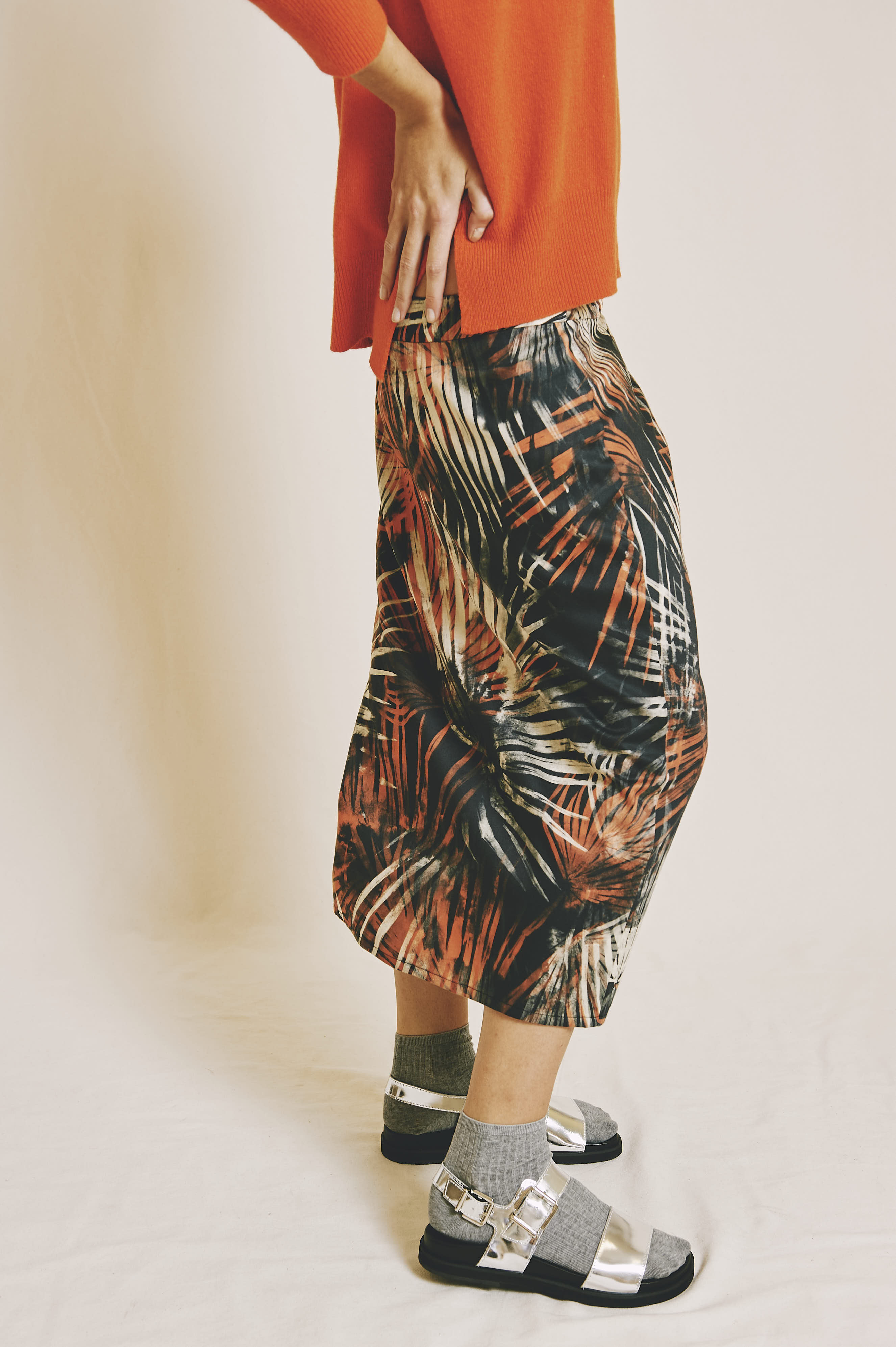 Falda Esther Palmera Coral