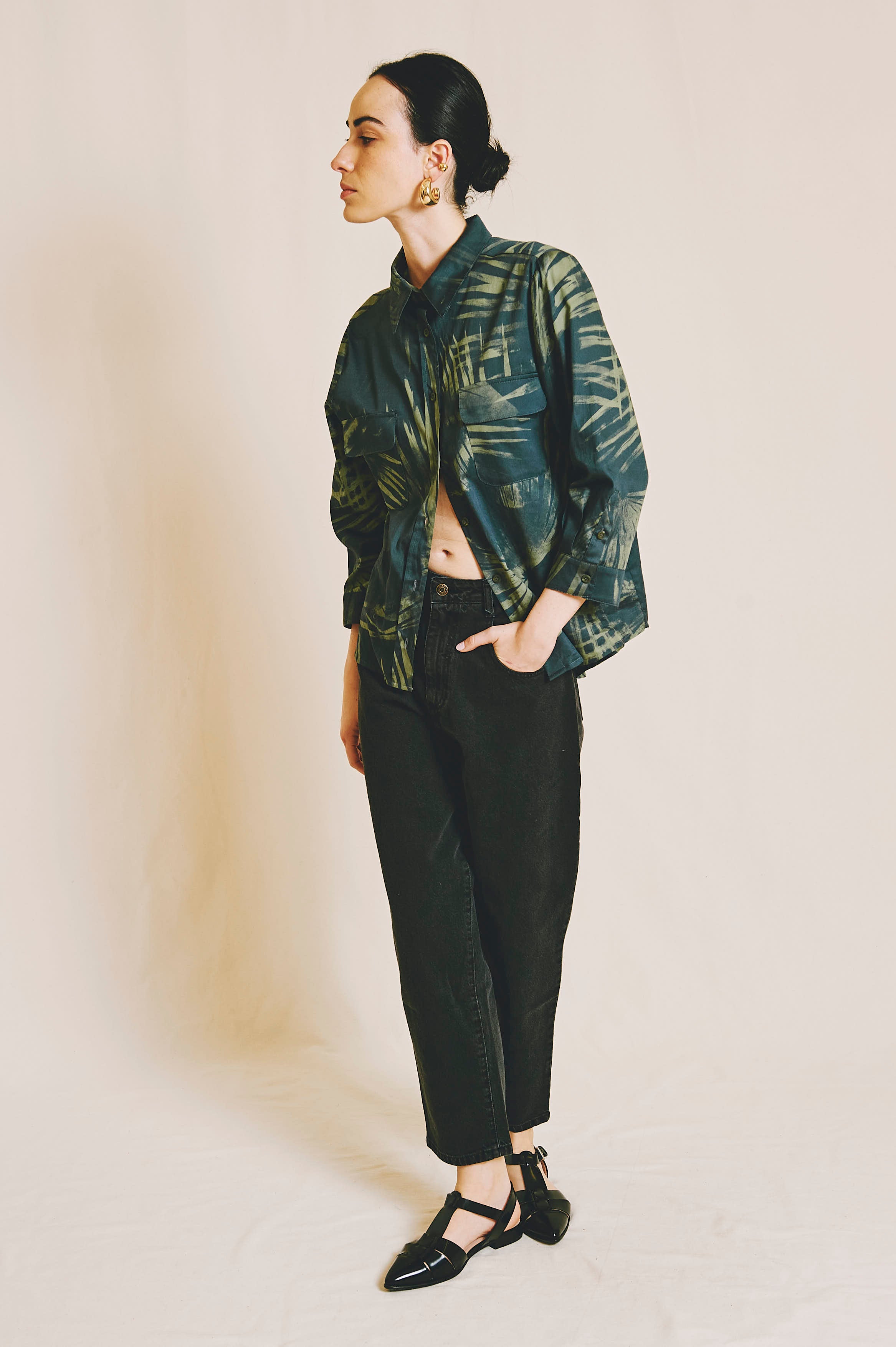 Farah Palm Tree Green Shirt
