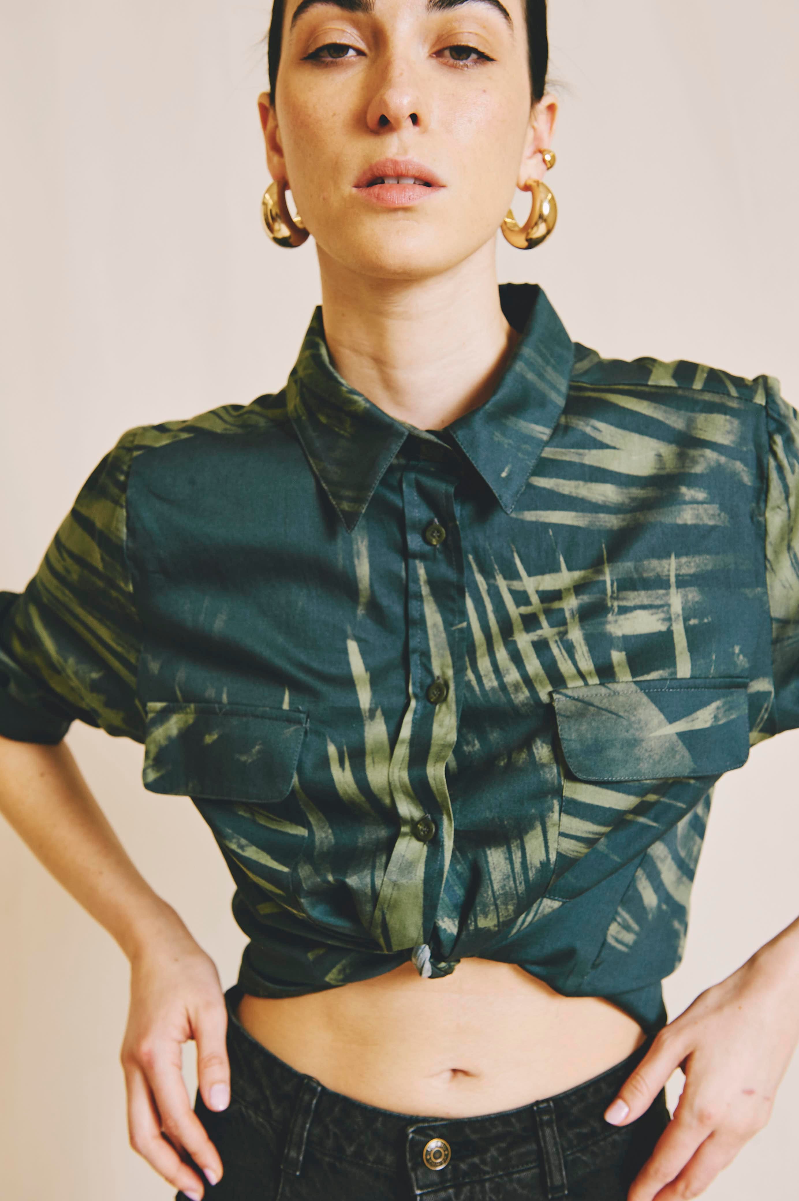 Farah Palm Tree Green Shirt