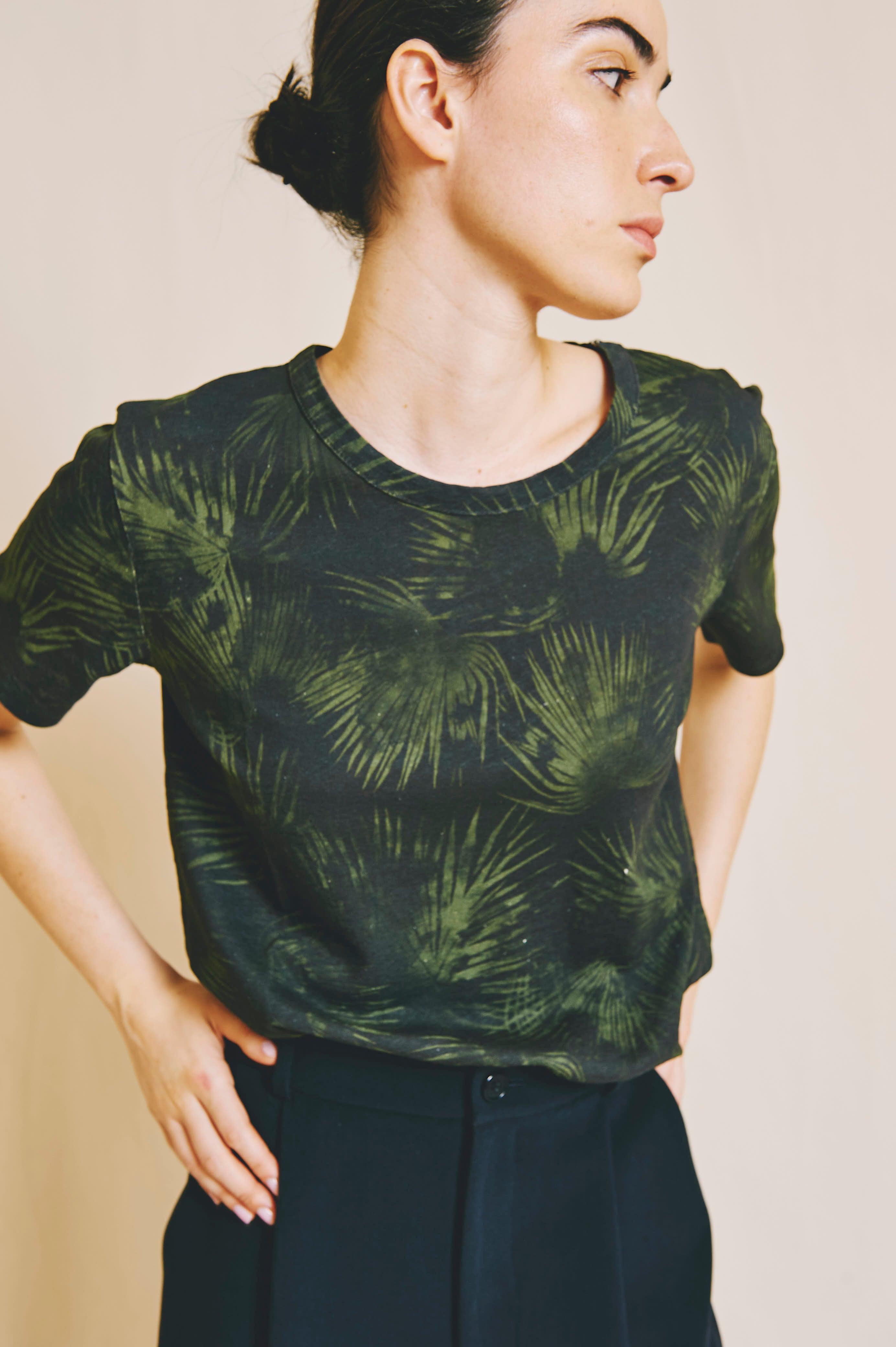 Camiseta Filo Palmera Verde