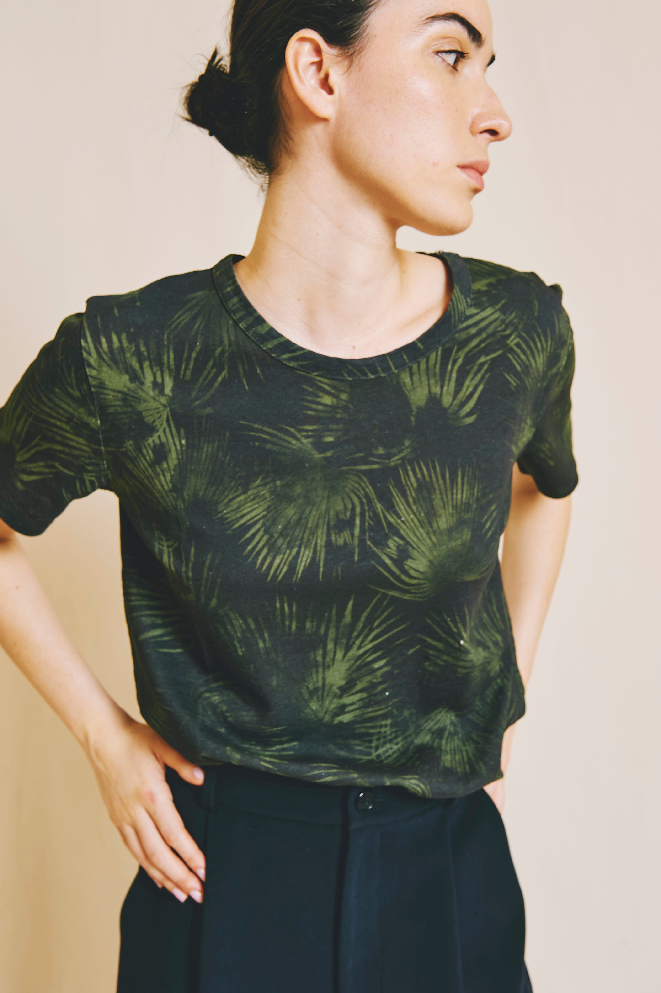 CAMISETA FILO PALMERA VERDE