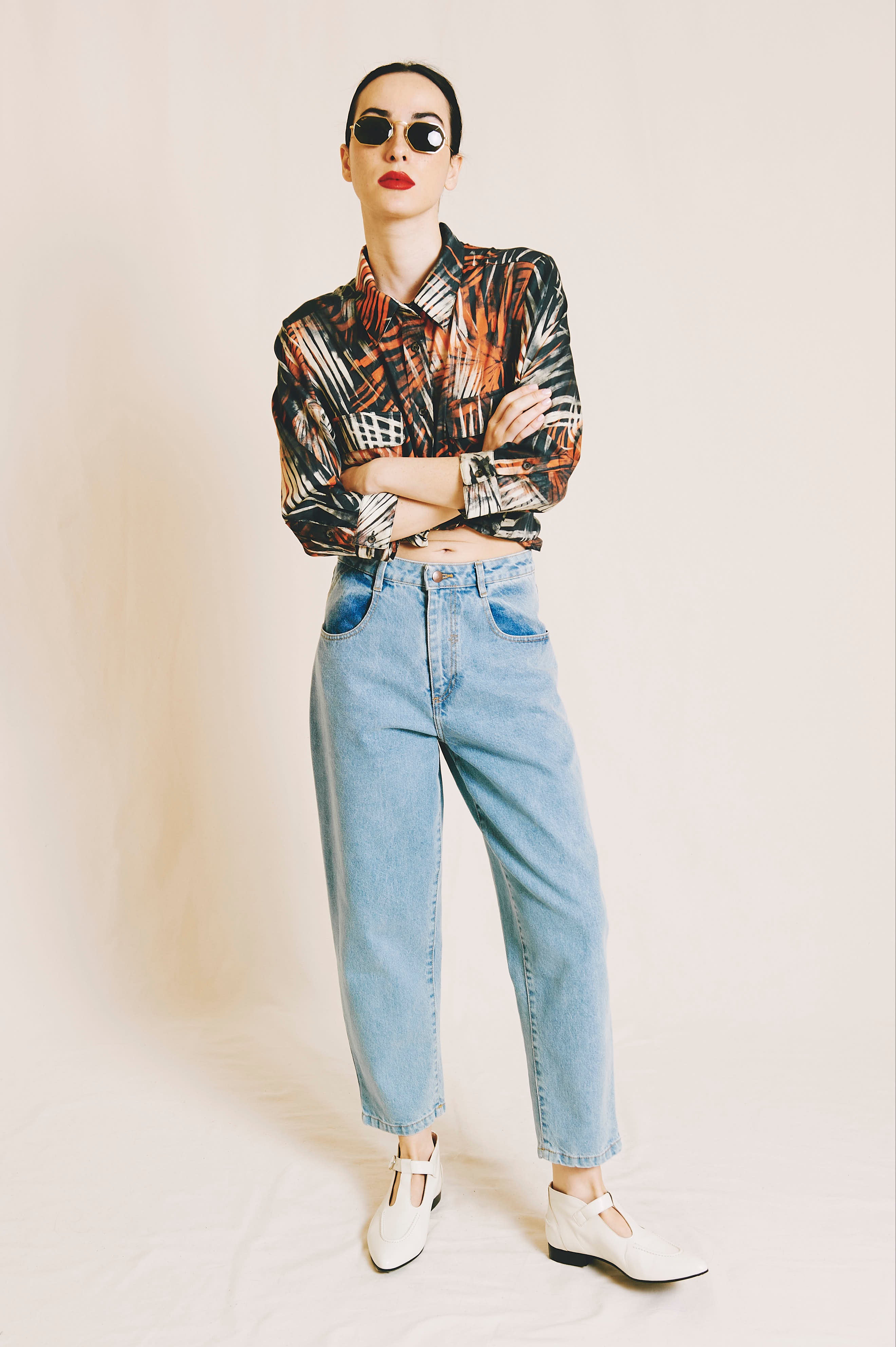 Farah Palm Tree Coral Shirt