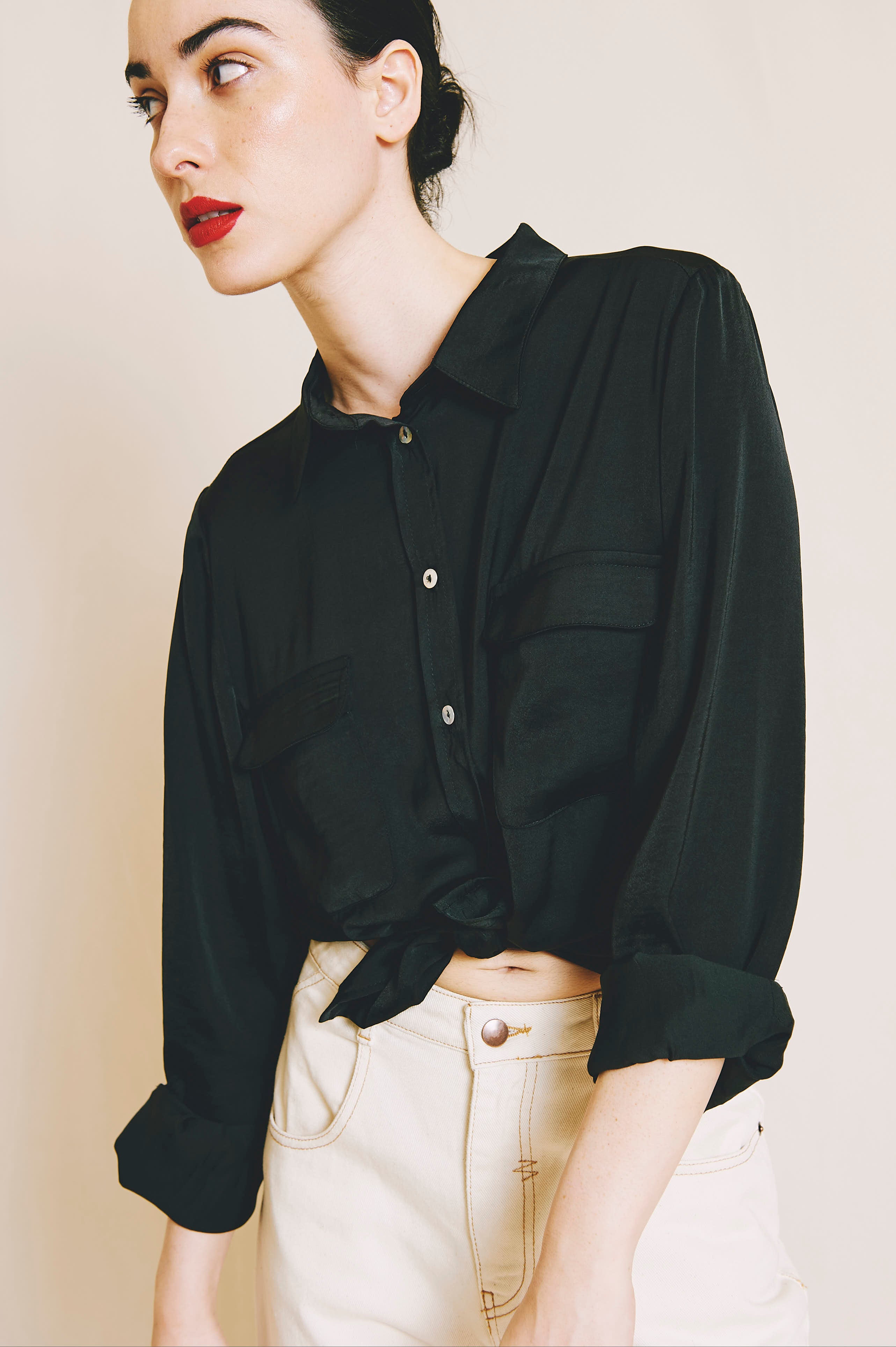 Siska Slouchy Ecru Jeans