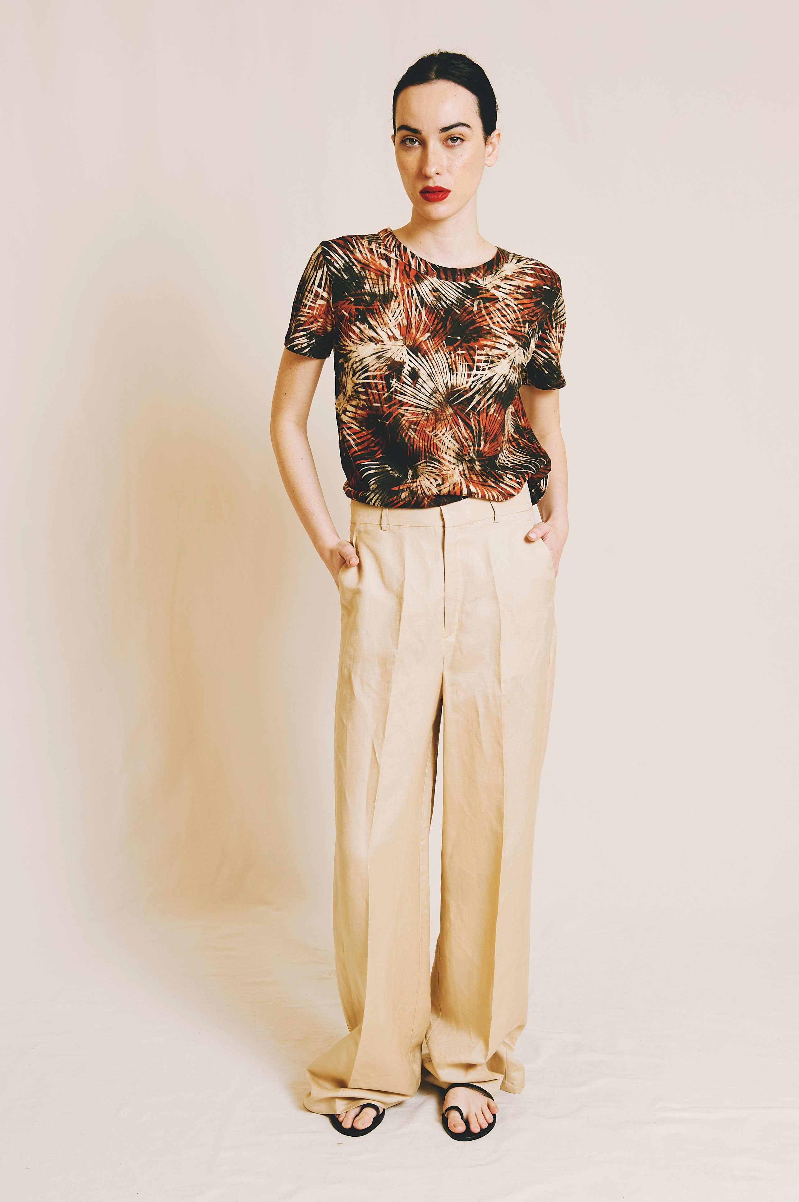 Filo Palm Tree Coral T-shirt