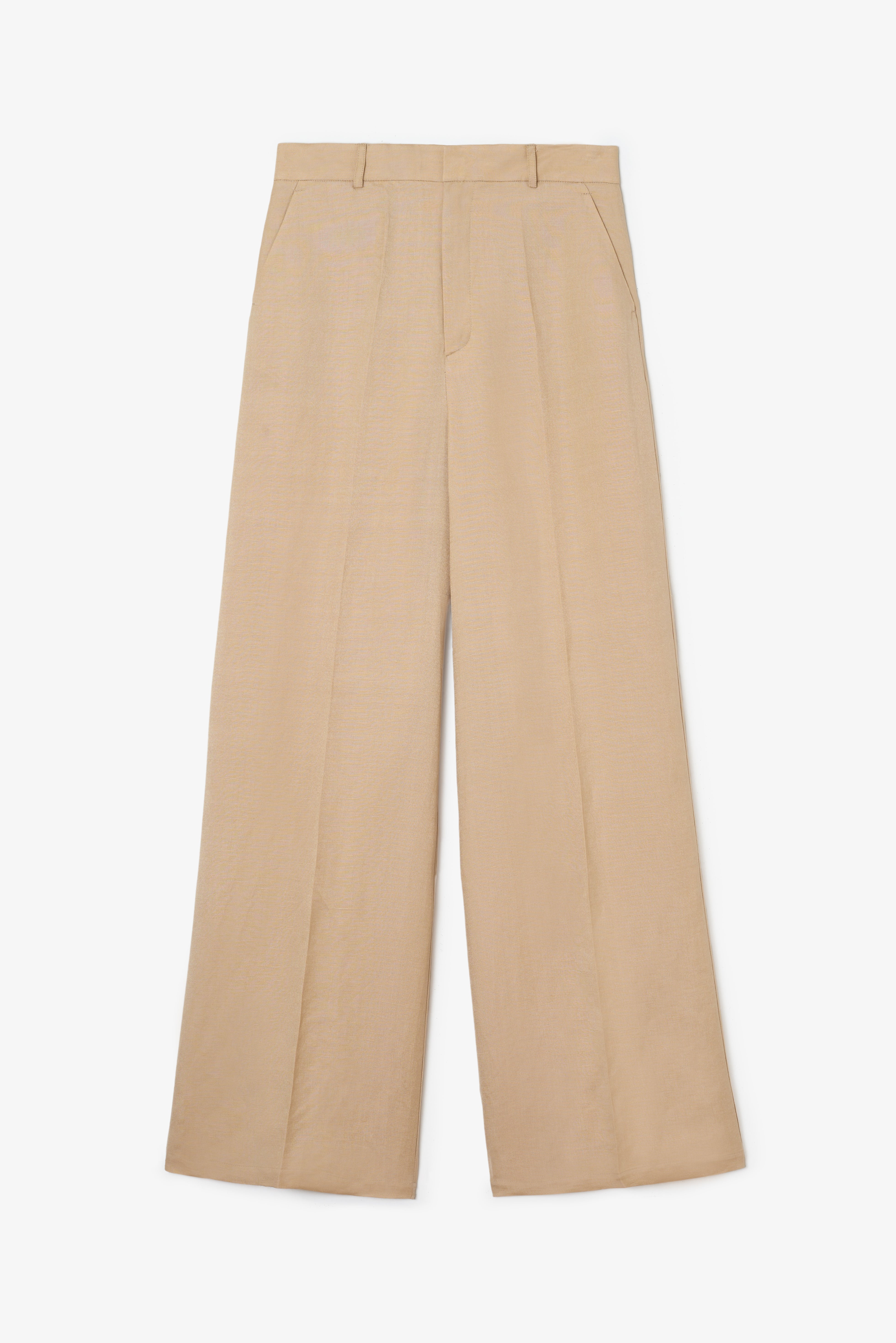 Anette Beige Linen Pants