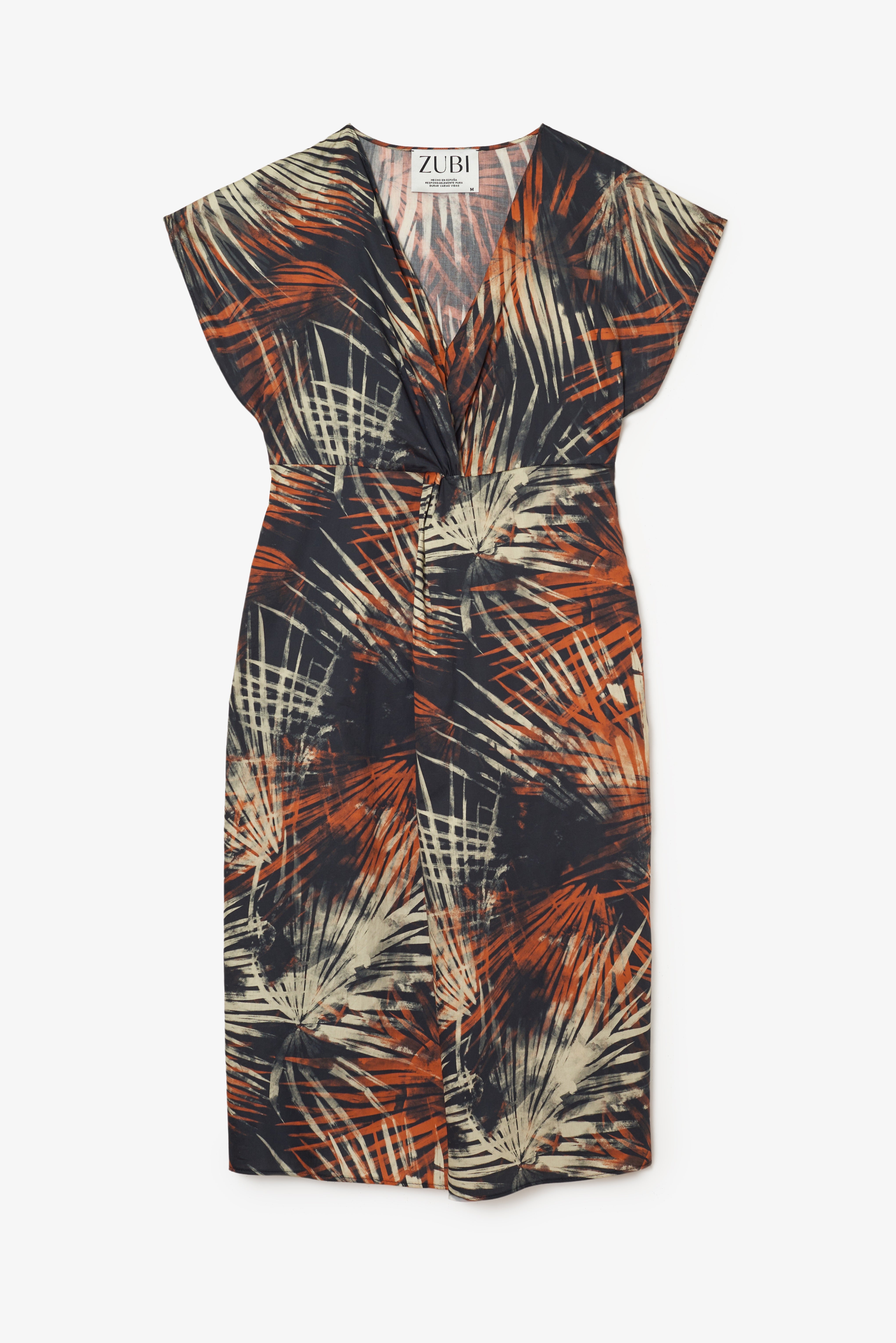 Doris Coral Palm Dress