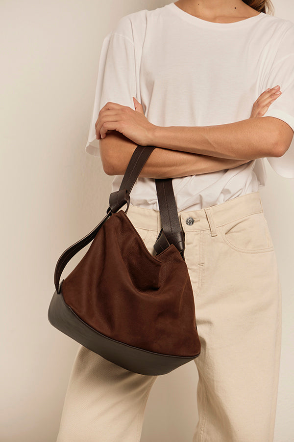 BOLSO NUDO M NOBUK ESPRESSO