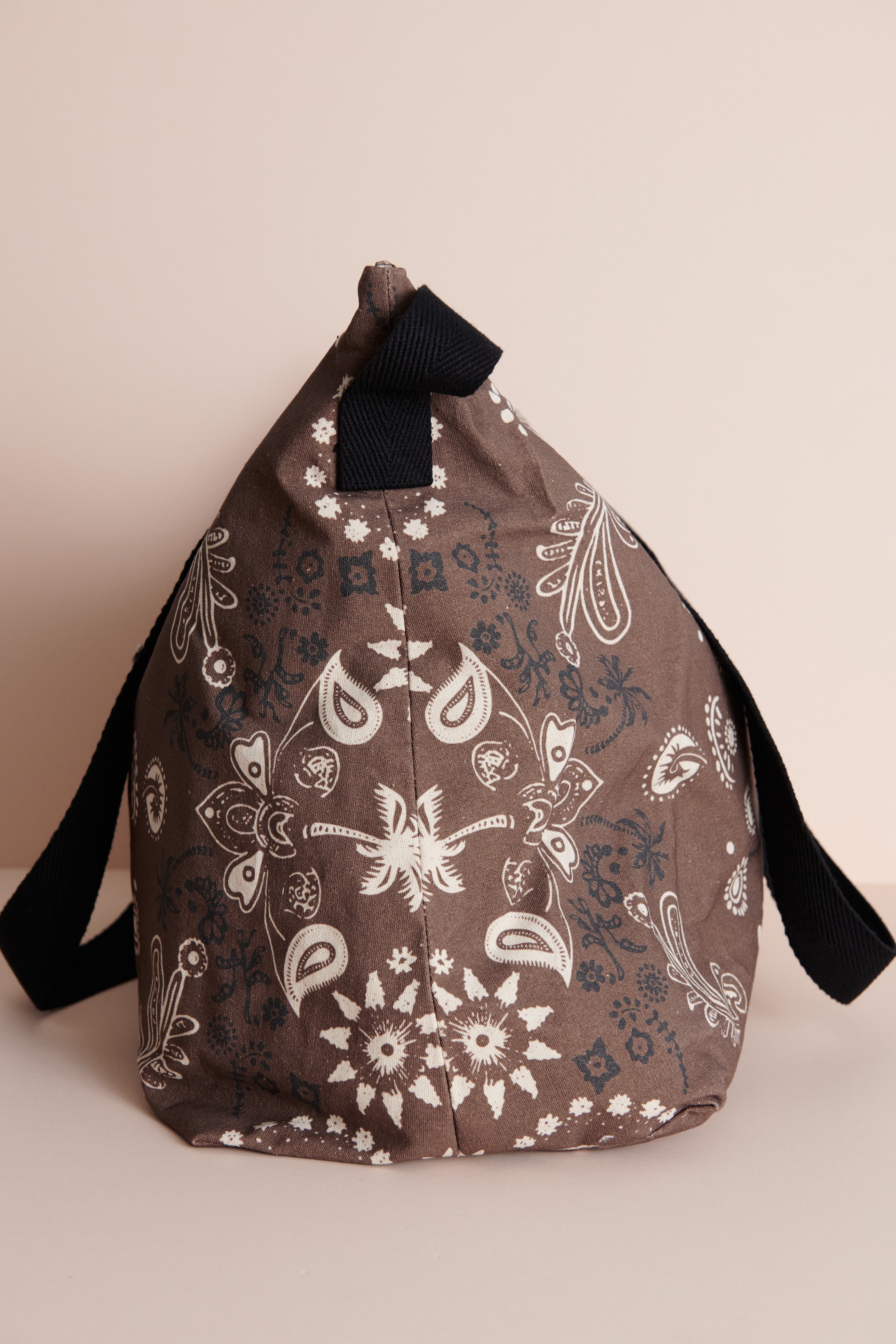 bolso algodón marrón ZUBI