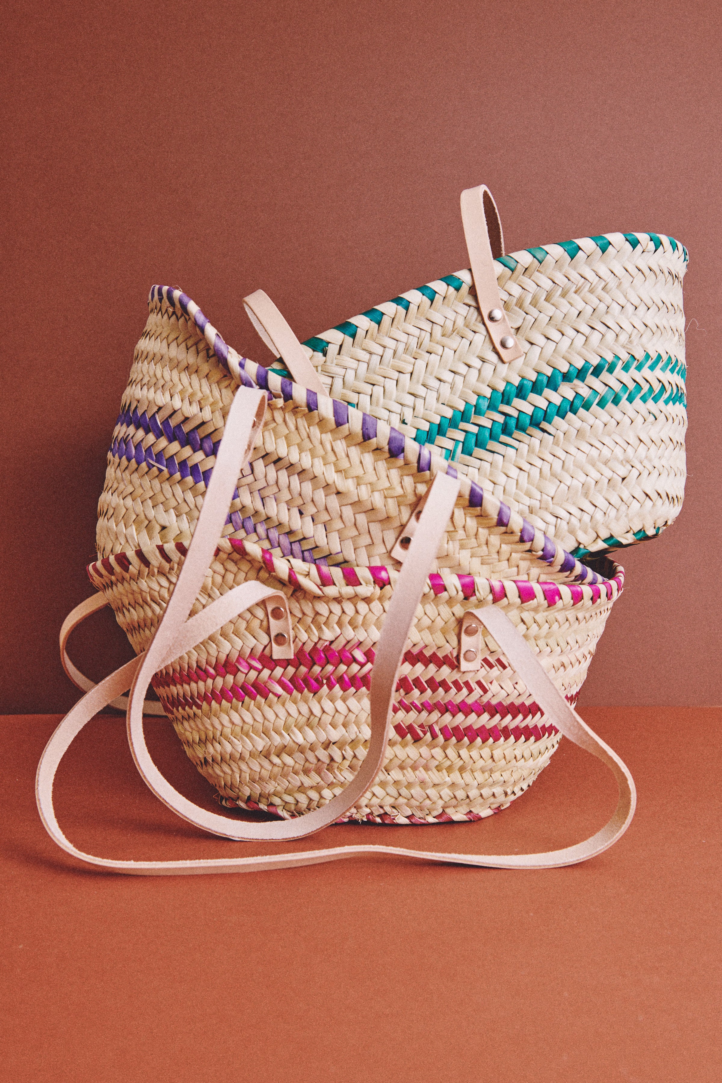 capazos coloridos verano