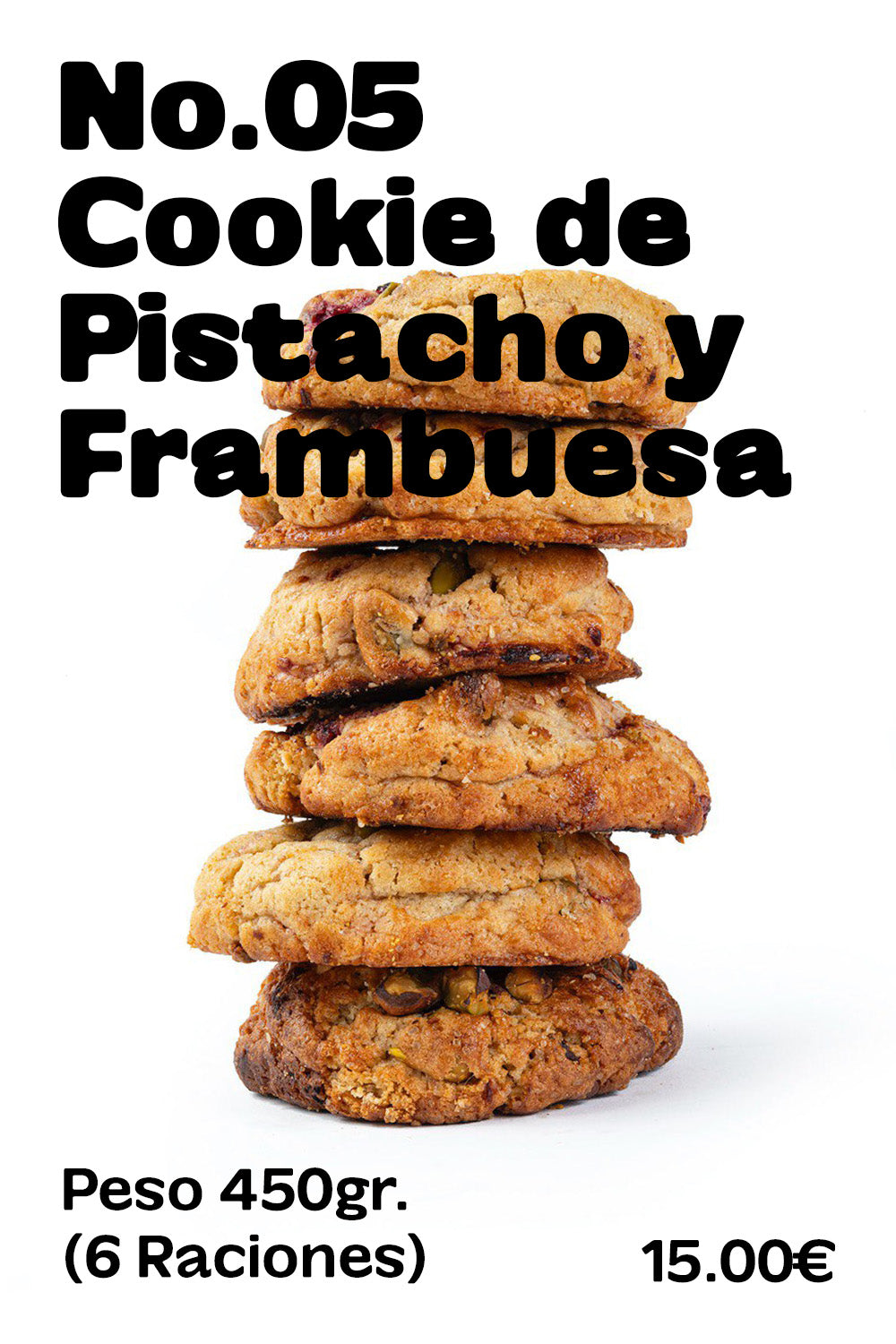 Nº05 Cookie de Pistacho y Frambuesa bolsa ABASOTAS