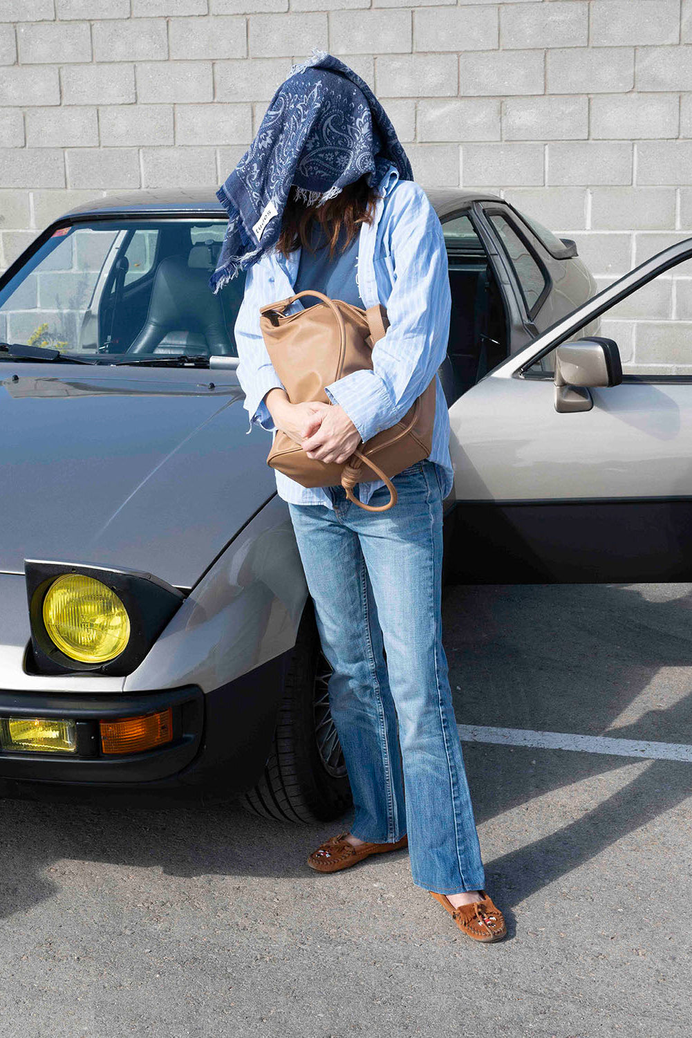 PAÑUELO LANA BANDANA AZUL