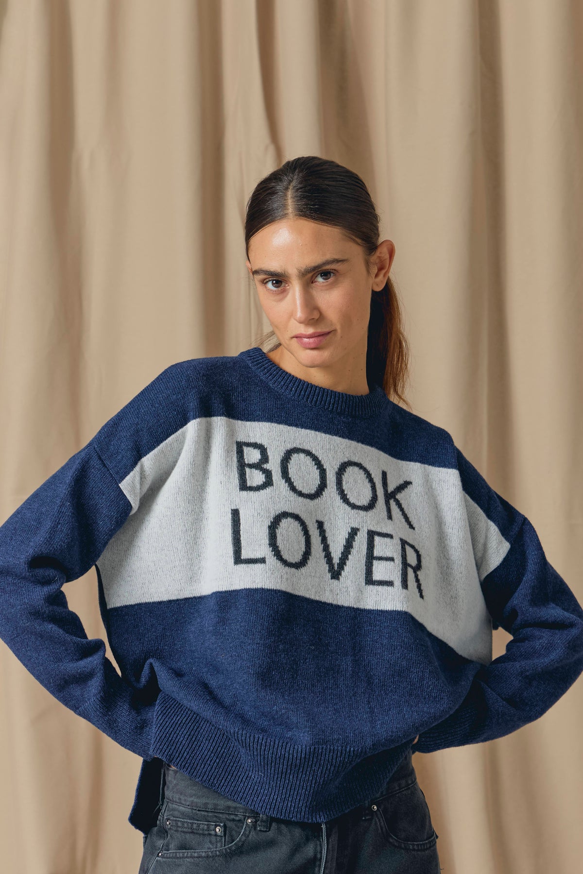 PISCO JERSEY BOOK LOVER MARINO