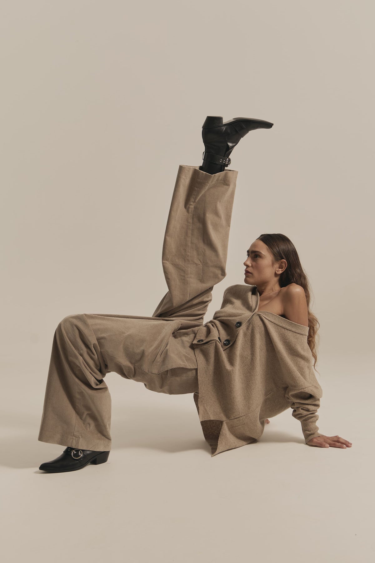 ANETTE PANTALON PANA TORTORA