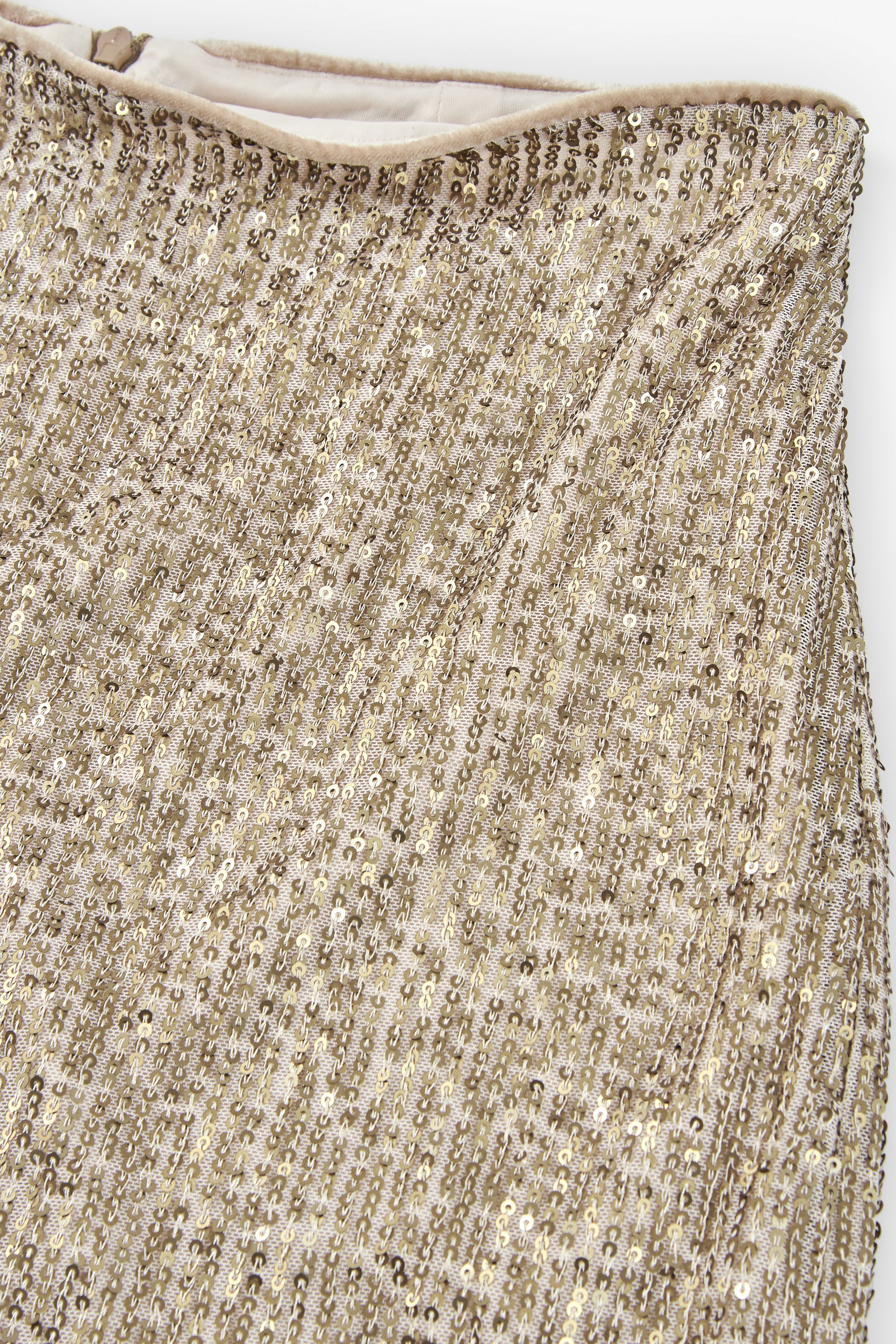 FALDA JOANA PAILLETES BEIGE