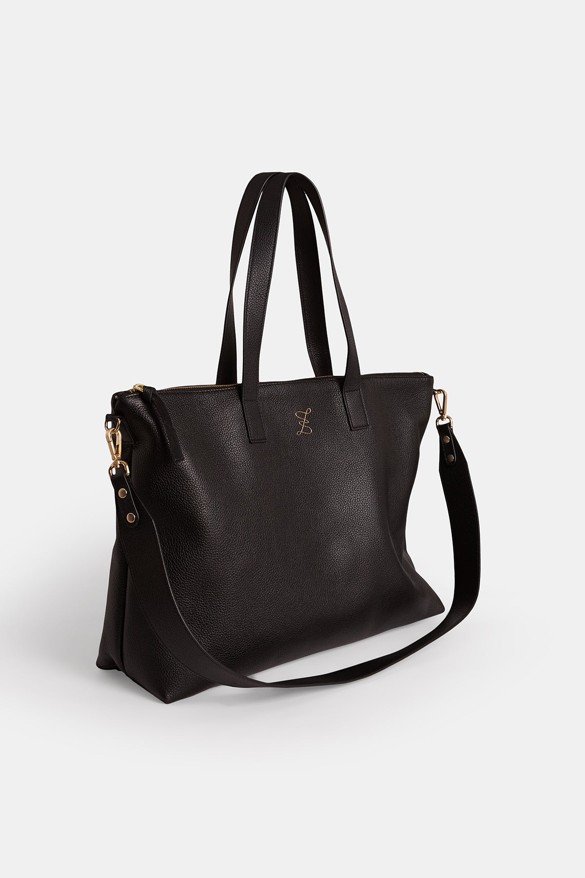 bolso de piel negro cruzado de ZUBI
