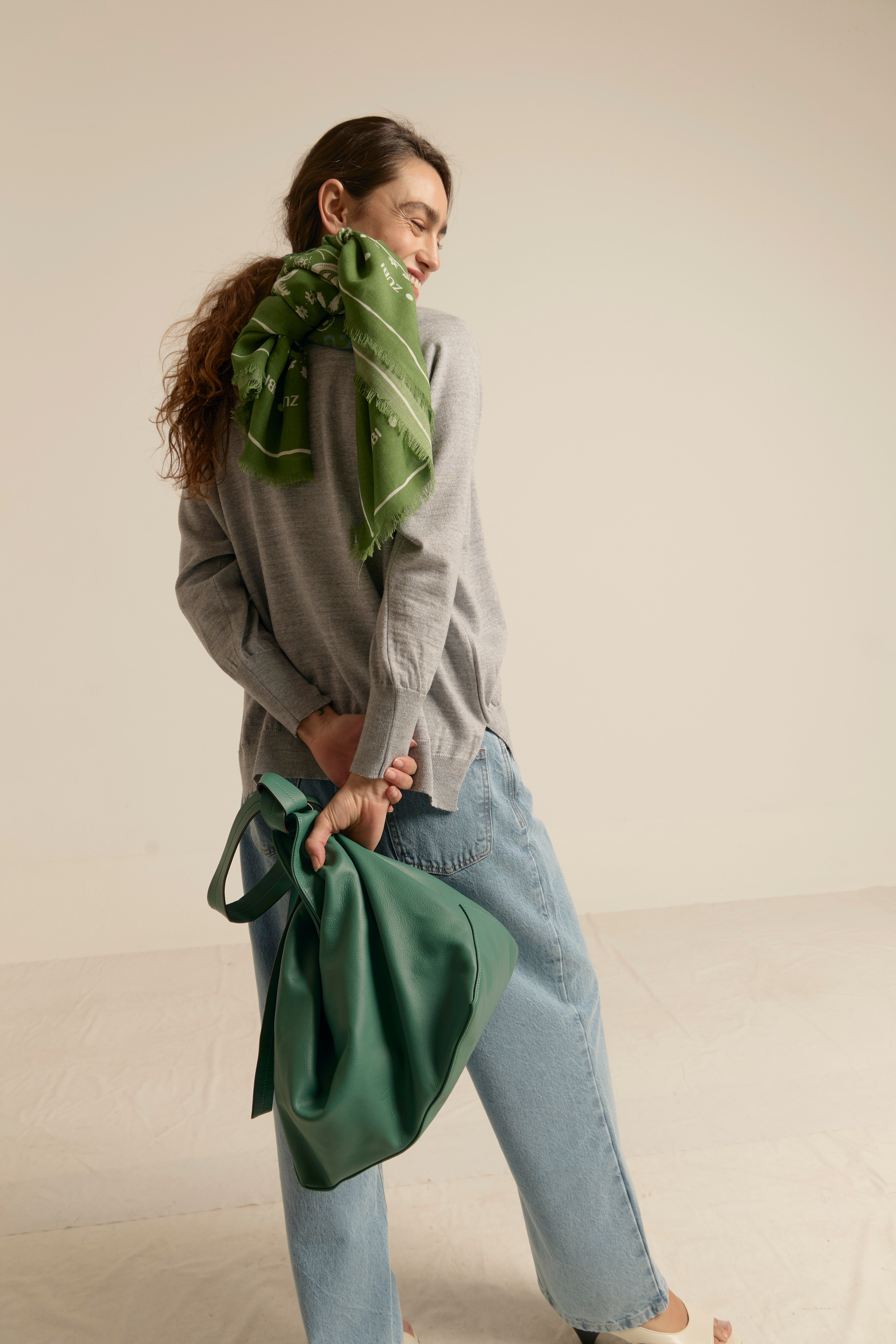 PAÑUELO LANA BANDANA VERDE