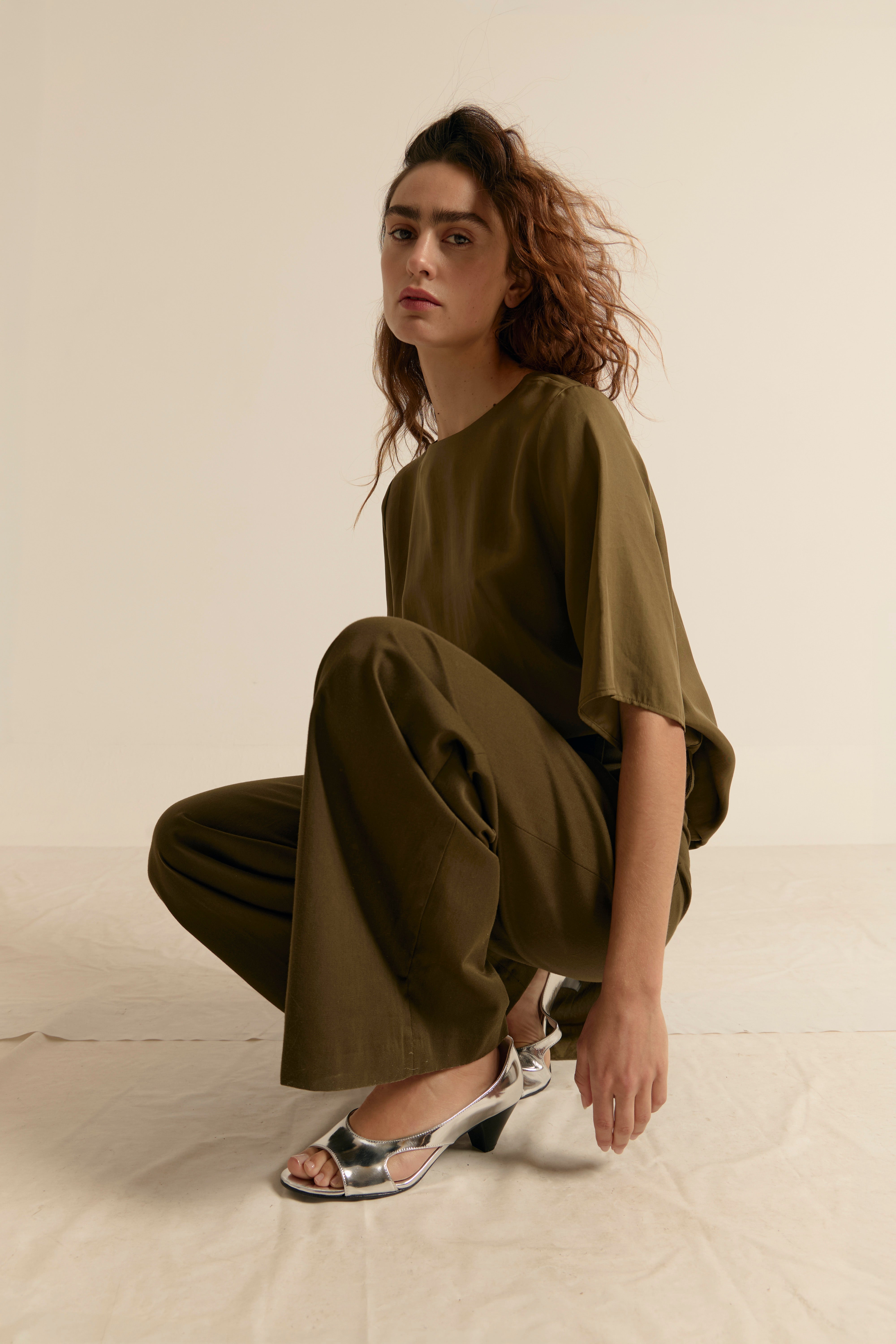 PANTALÓN ANNIE ALGODON VERDE