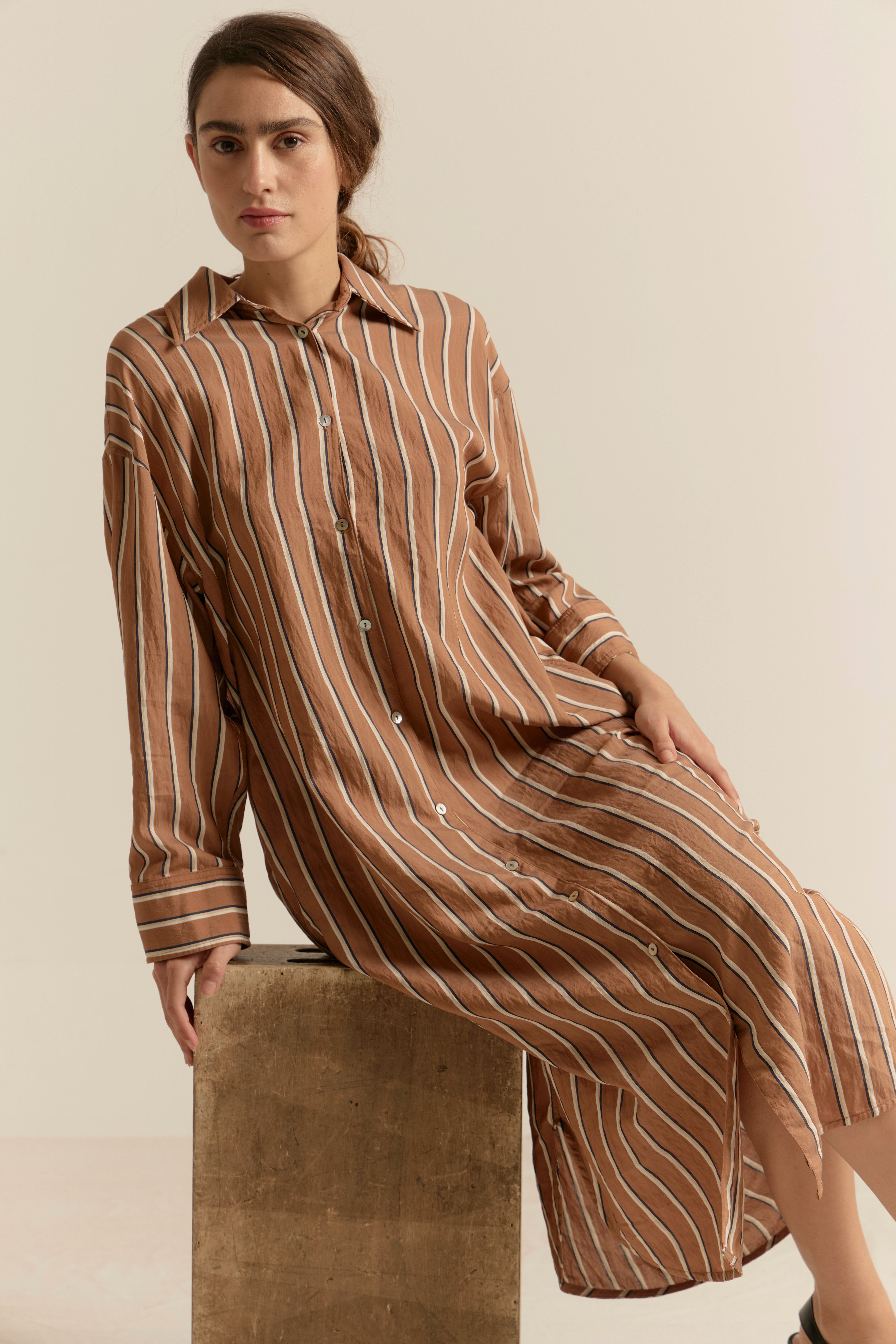 VESTIDO CAMISERO LAILA RAYAS