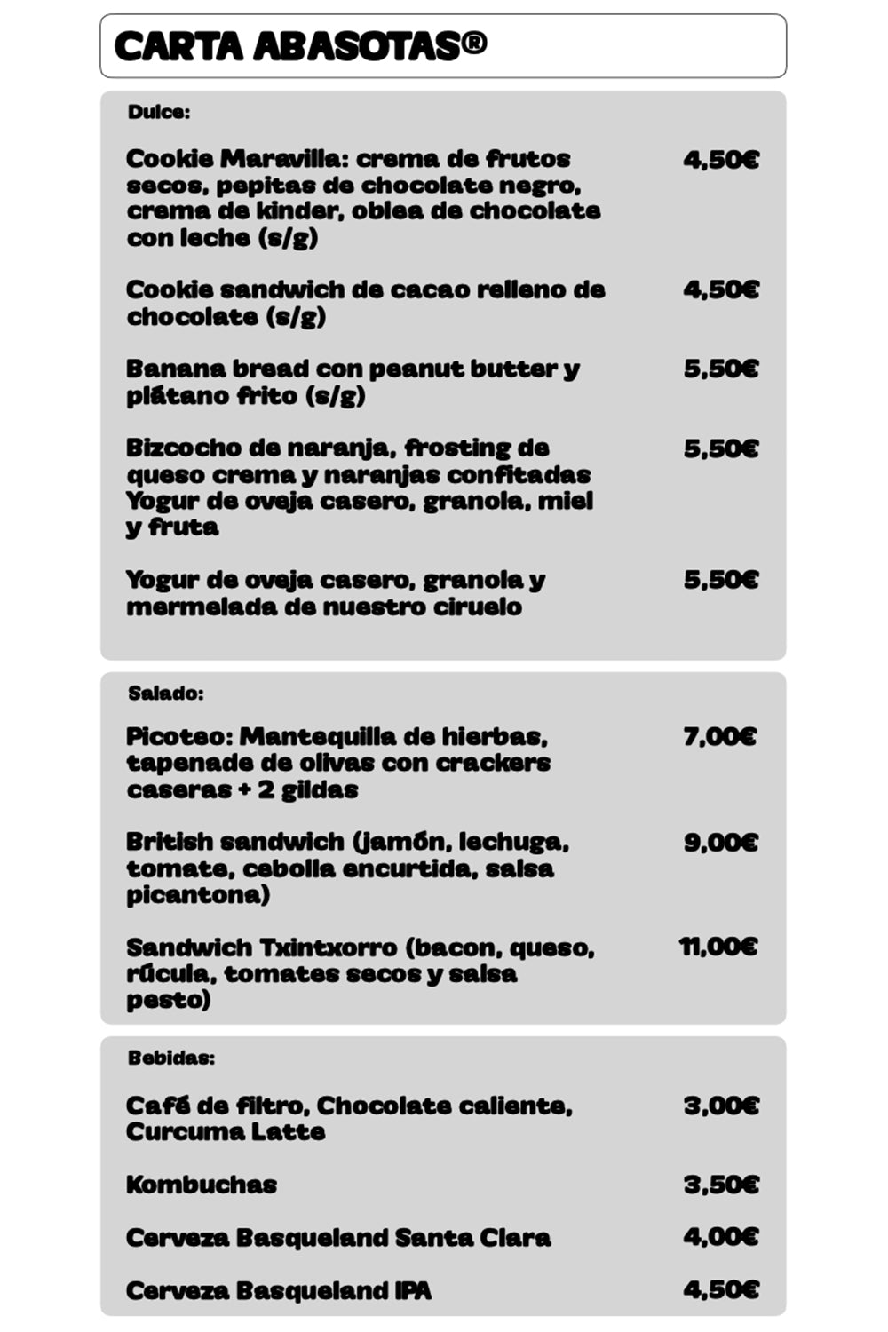 RESERVA café abasotas en zubi