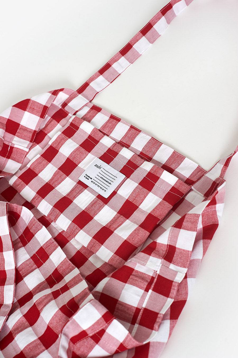 tote vichy canvas rojo