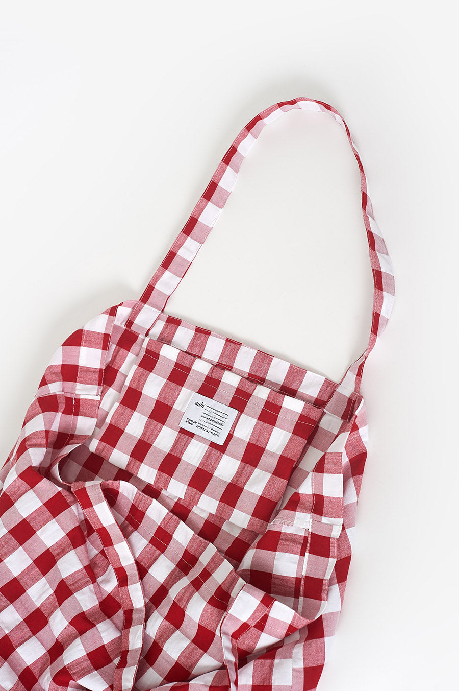 tote vichy canvas rojo