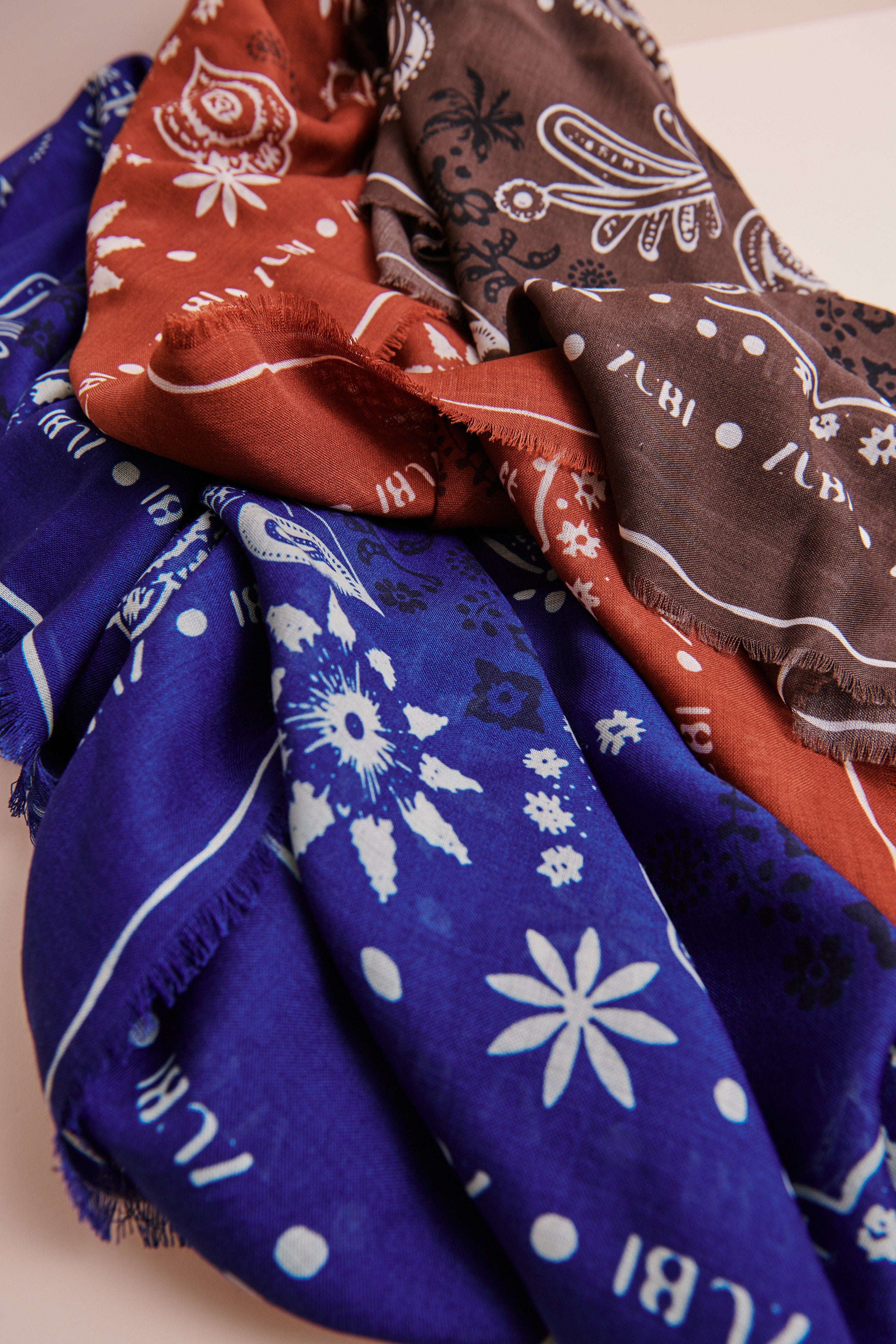 PAÑUELO LANA BANDANA AZUL