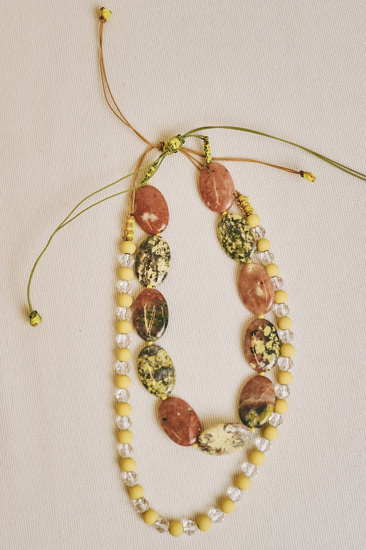 Collar O'glez Hematite Limón