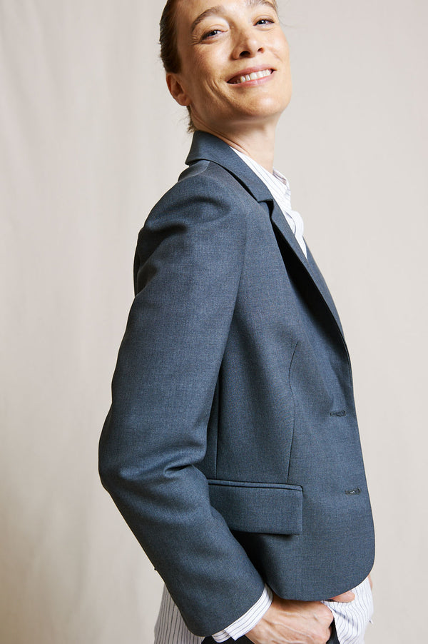 blazer sonja lana gris