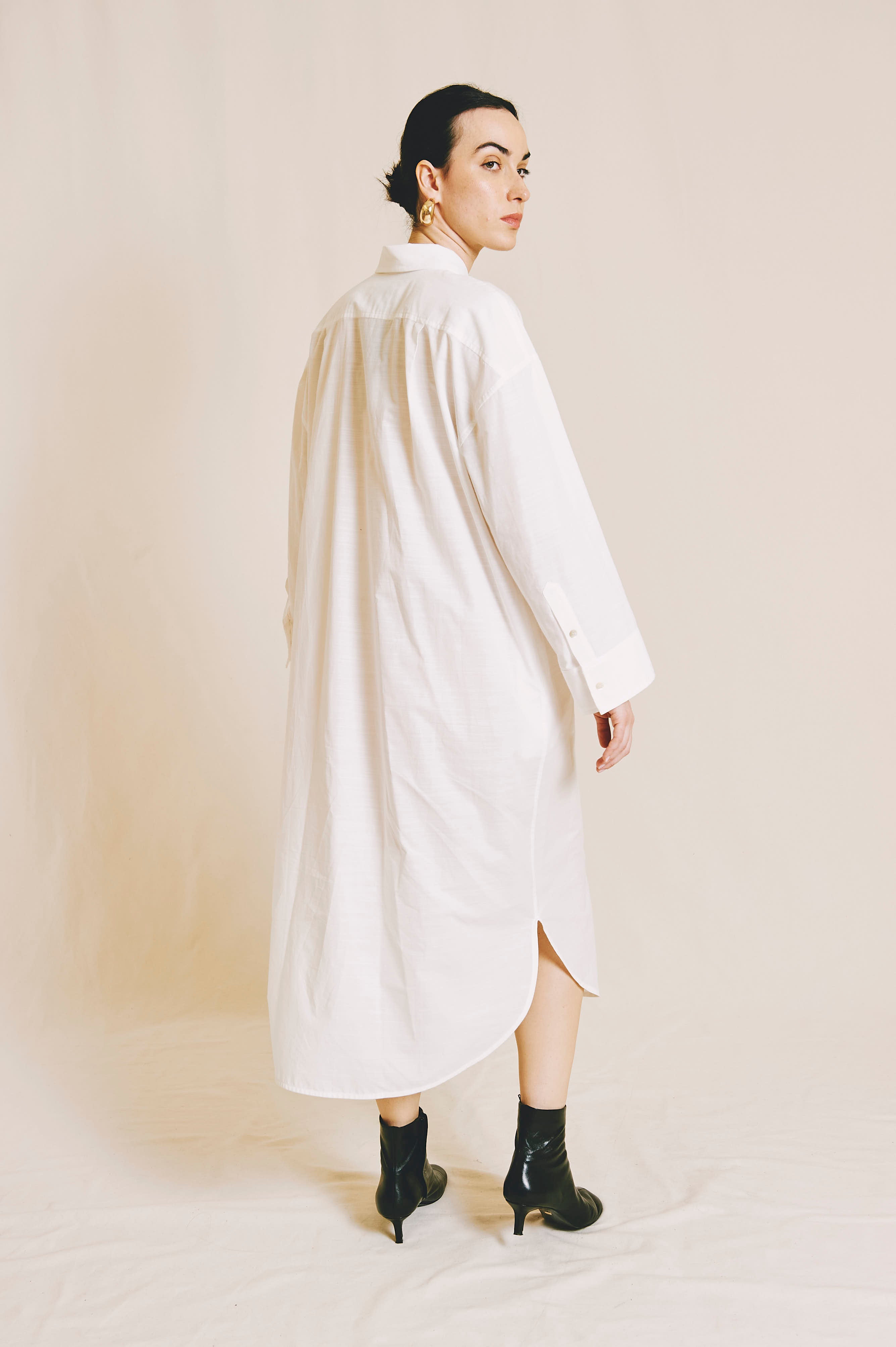 Laila White Shirt Dress