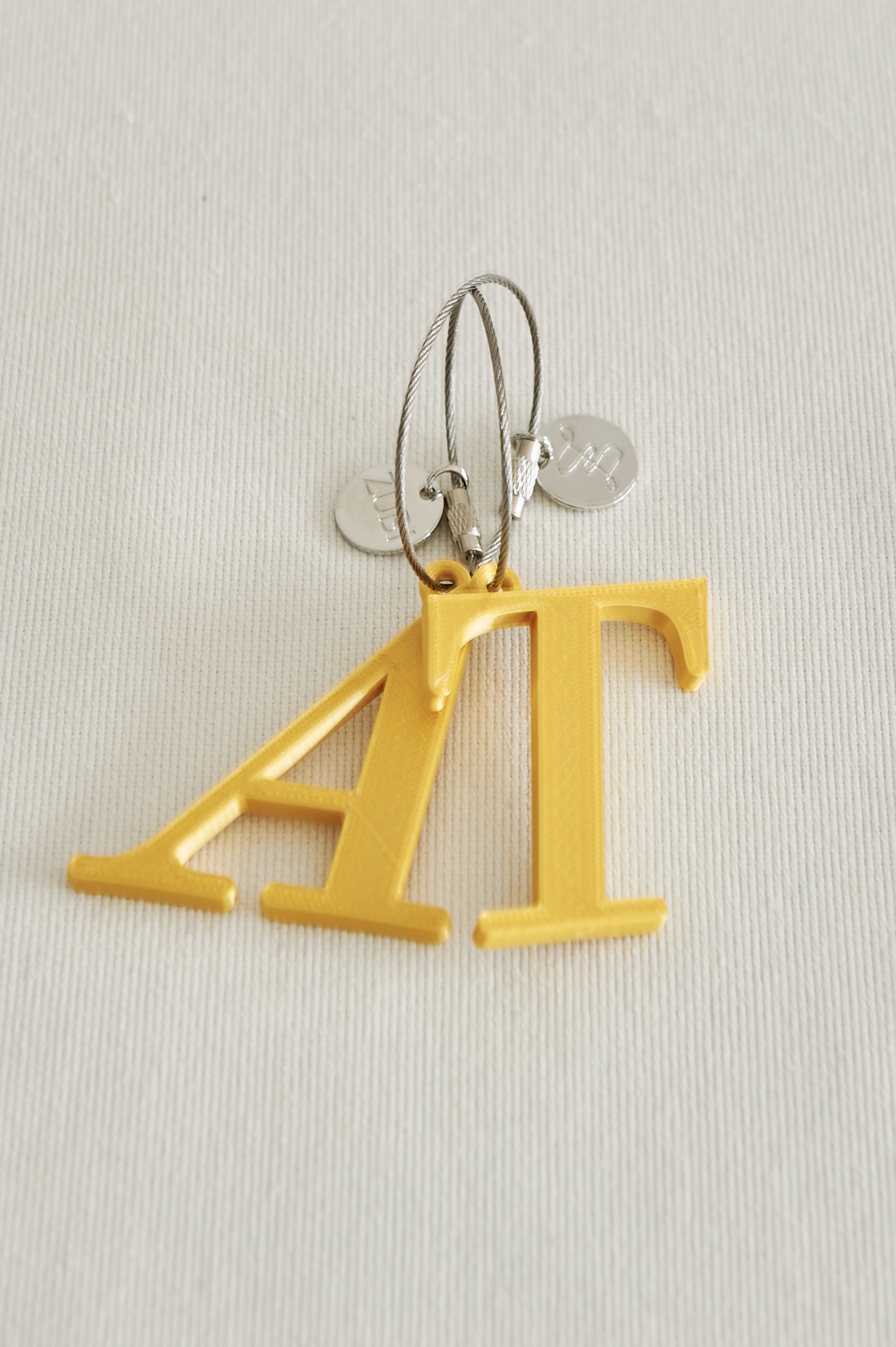 gold letter charm