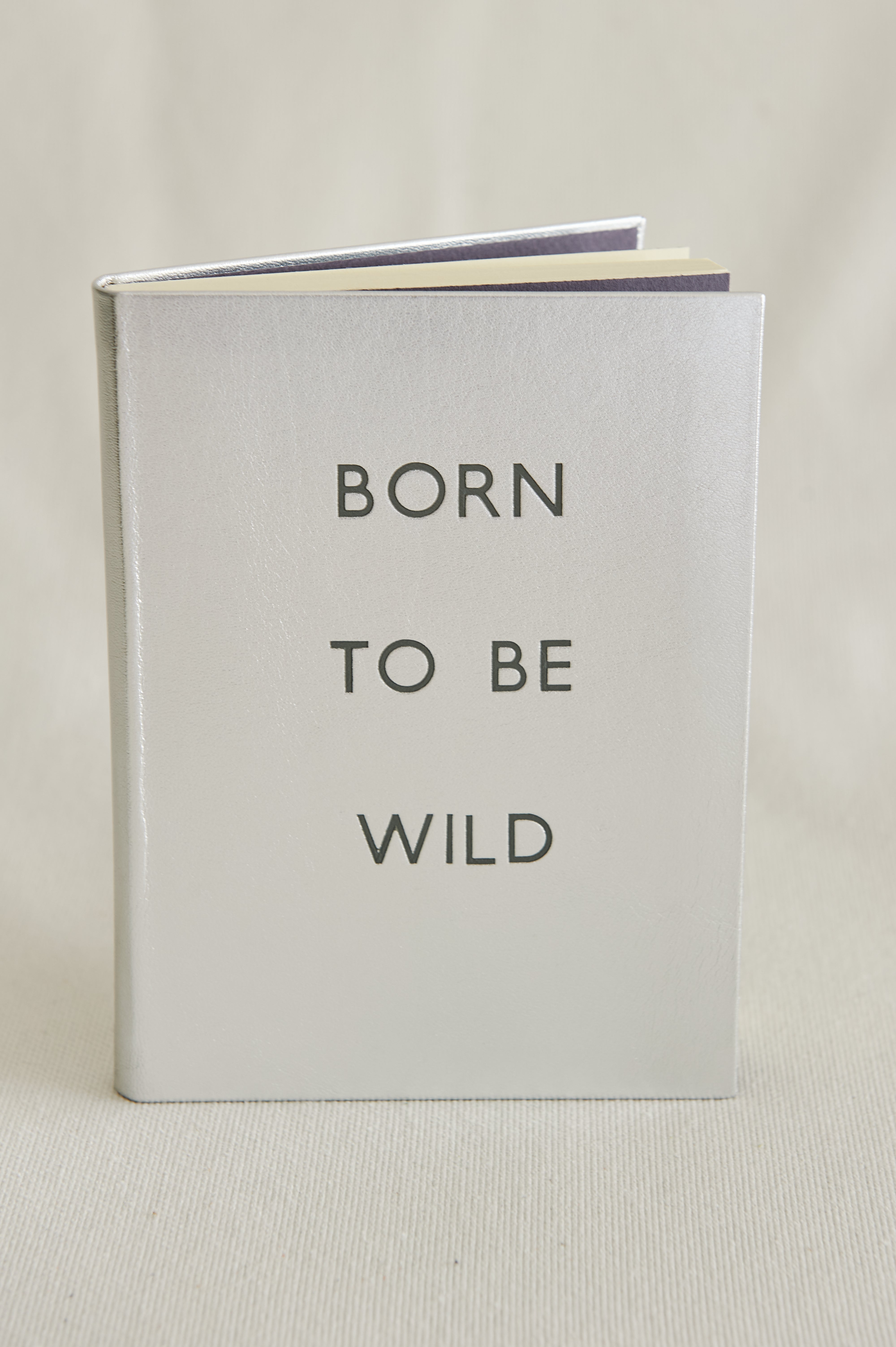 CUADERNO PIEL PLATEADO "BORN TO BE WILD"