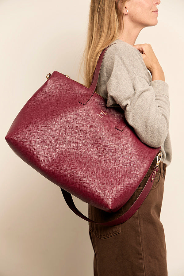 bolso grande granate