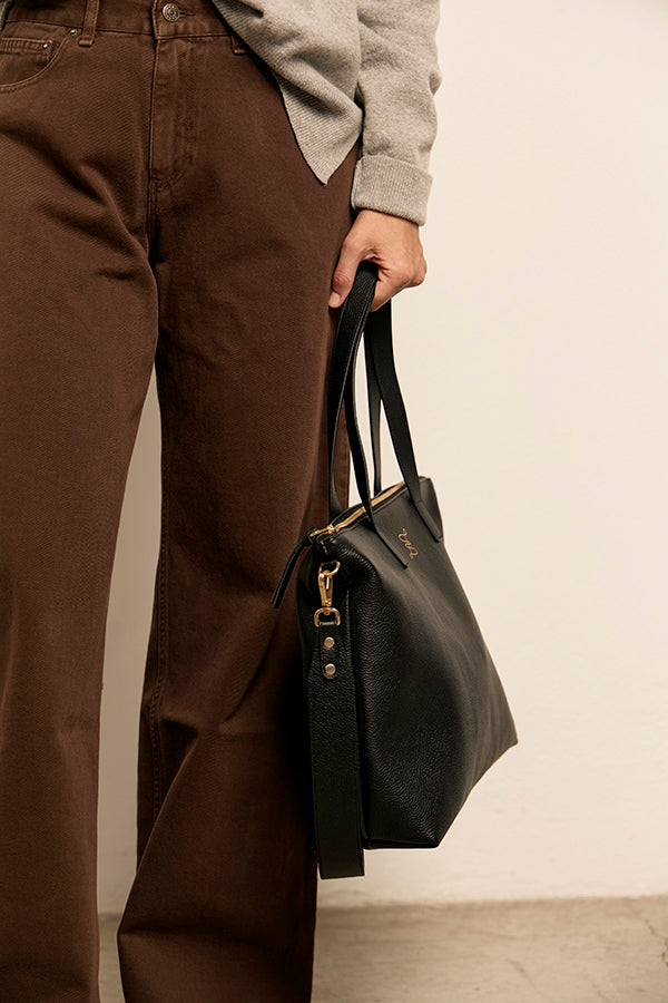 bolso piel negro ZUBI