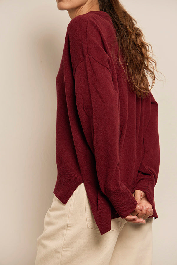 Maroon Wool Pisco Sweater