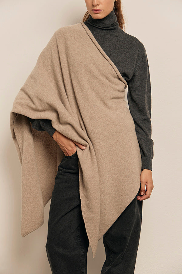 HARRIET PONCHO DE LANA TORTORA