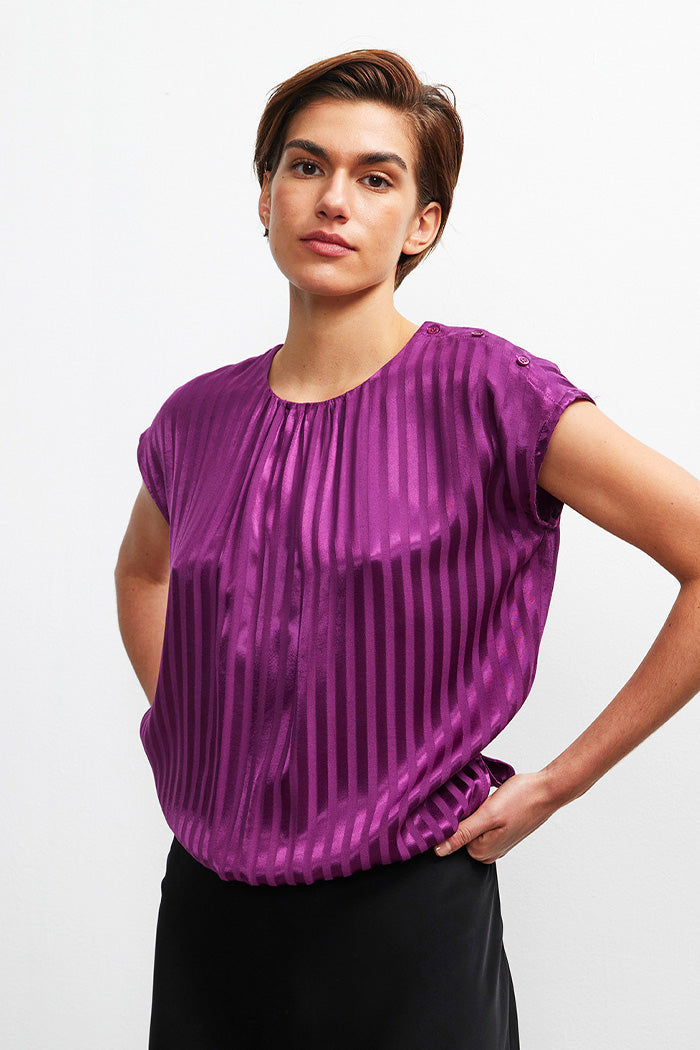 sharon purple blouse