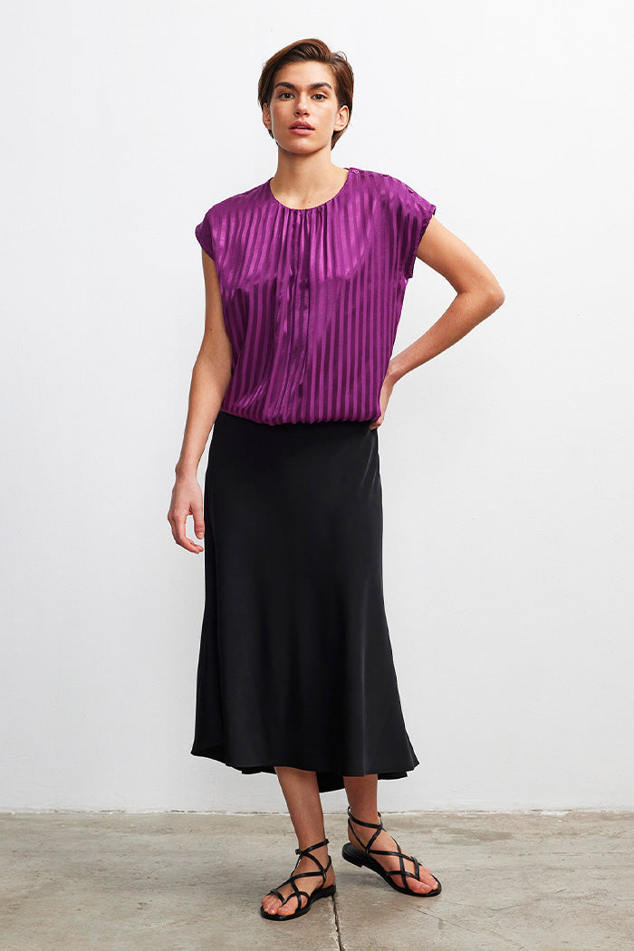 sharon purple blouse
